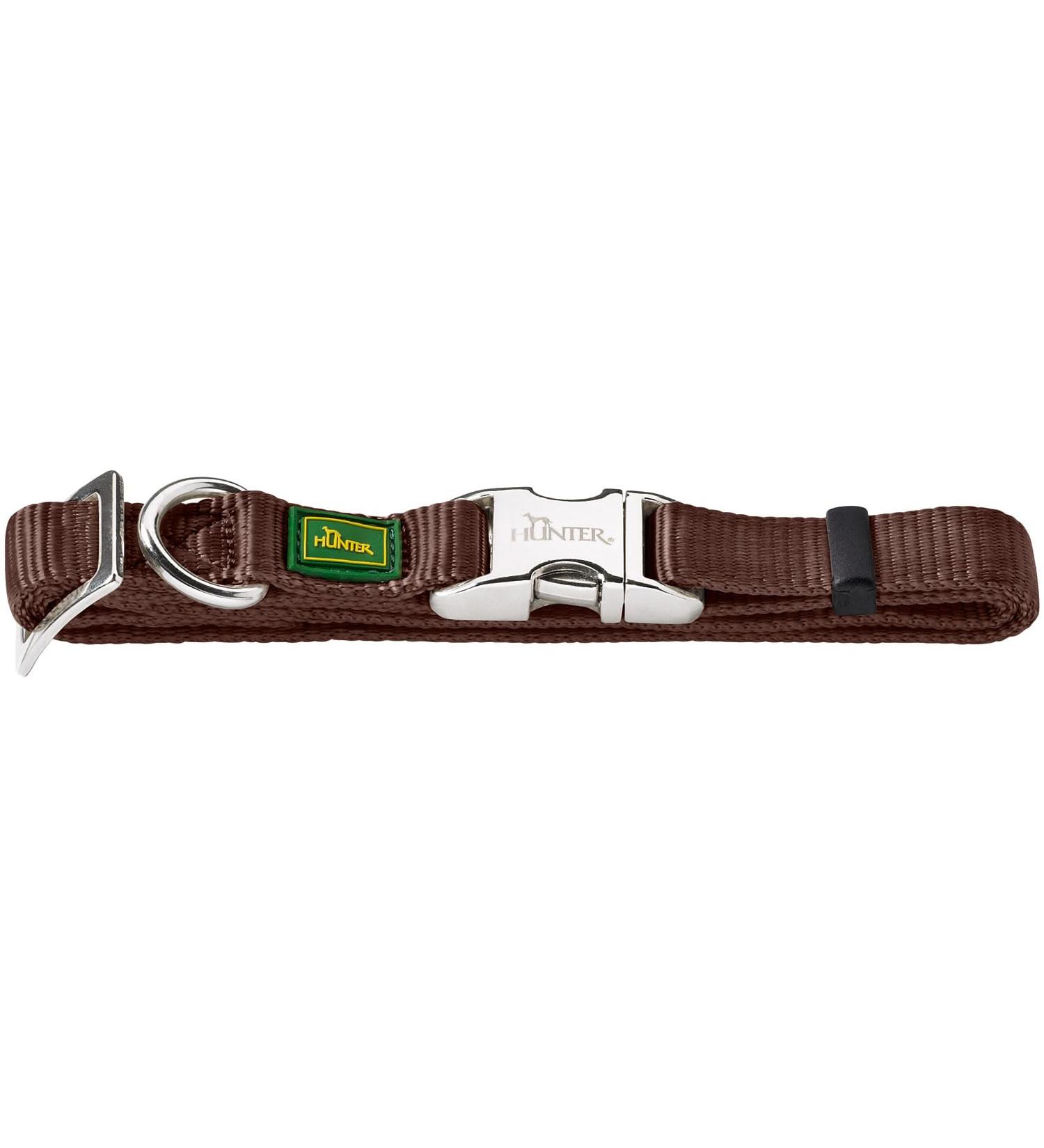 HUNTER 43971 VARIO BASIC ALU-STRONG collar dog collar nylon aluminum buckle XL brown XL brown