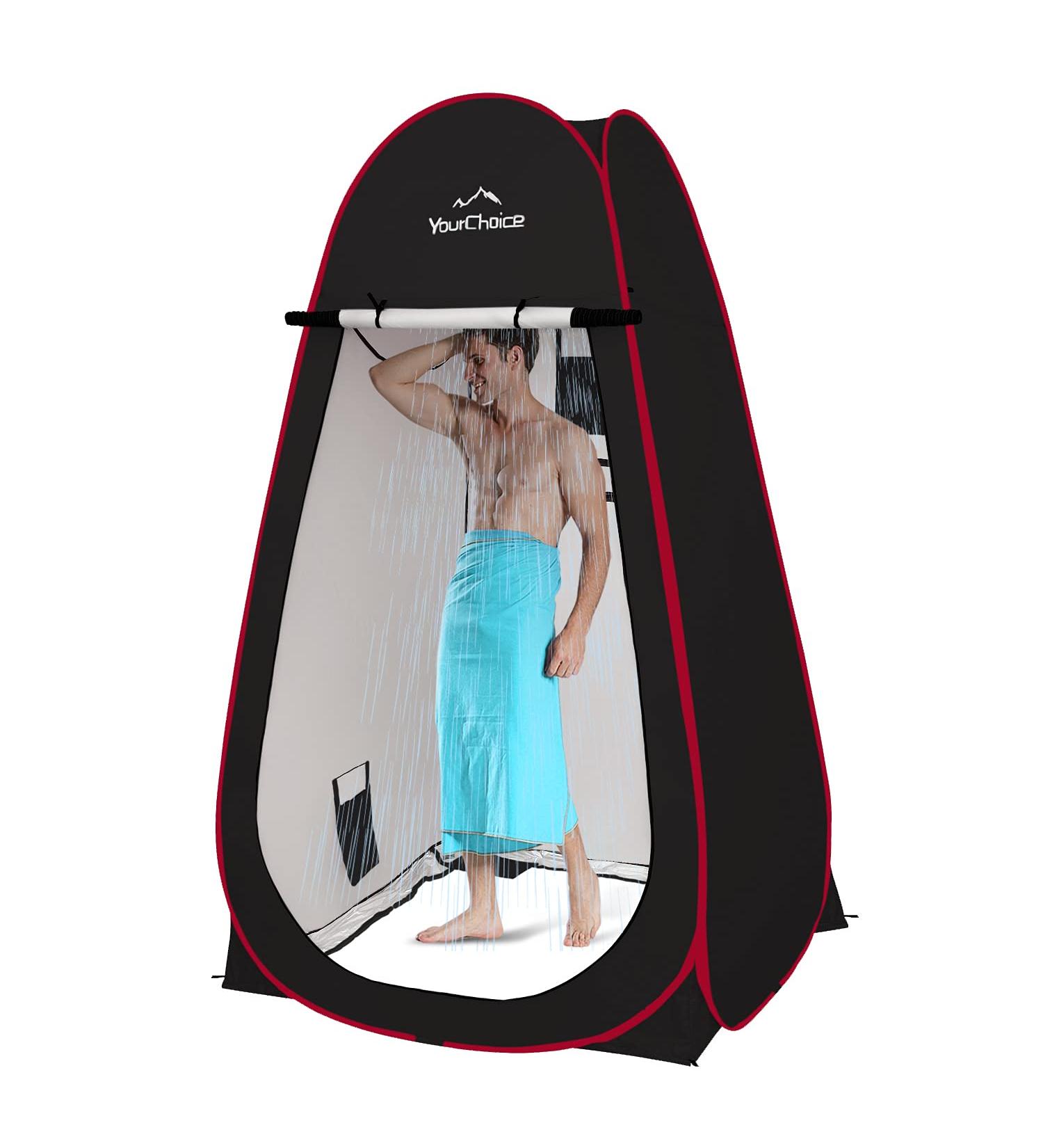 Your Choice Oversized 6.89FT Pop Up Privacy Tent - Camping Shower Changing Tent  Portable Bathroom Toilet Room Black - Buy Online on GoSupps.com