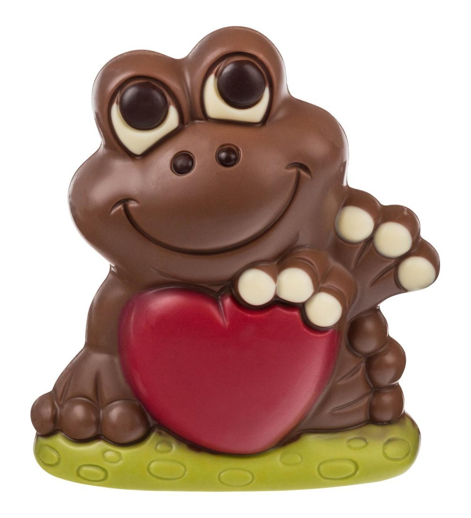  Weibler Chocolate in the shape of a frog holding a heart - 135g - Buy Online on GoSupps.com