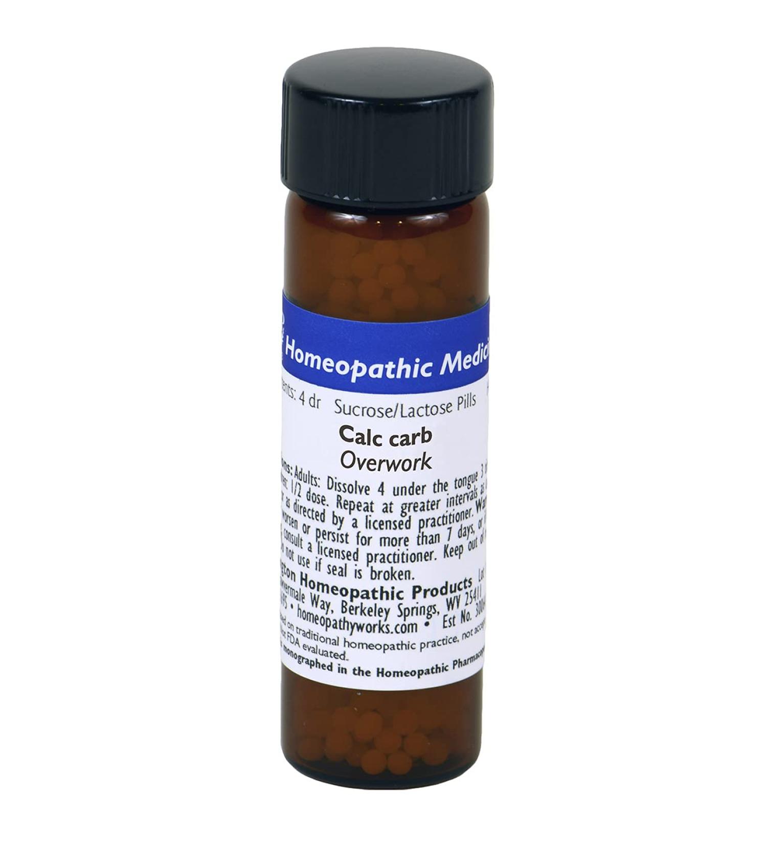 Calcarea carbonica 30C. 900 Pellets. Useful for Overwork.* Made by The Oldest Homeopathic Company in America.