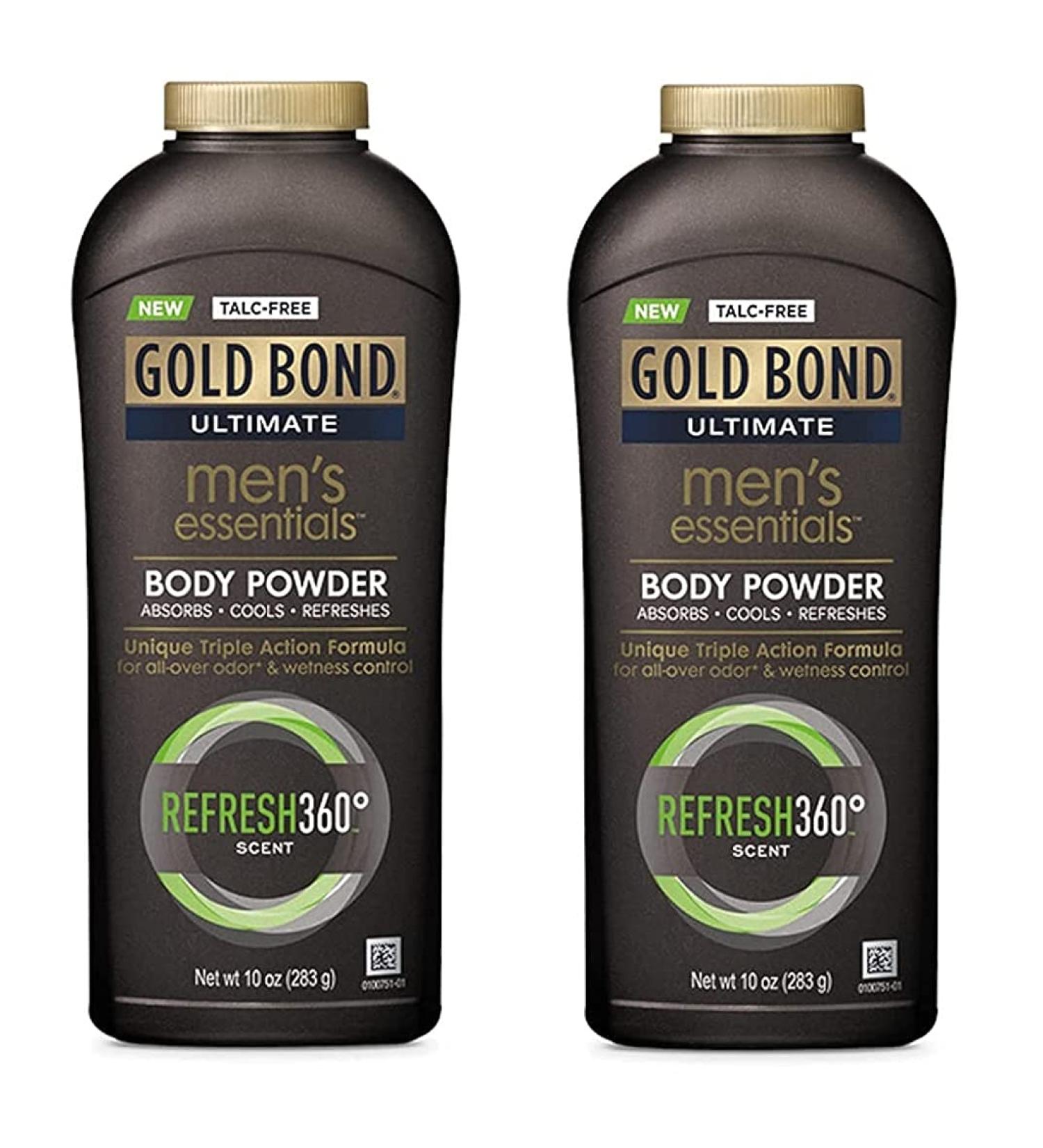 Gold Bond Ultimate Men's Essentials Body Powder 10 oz Pack of 2