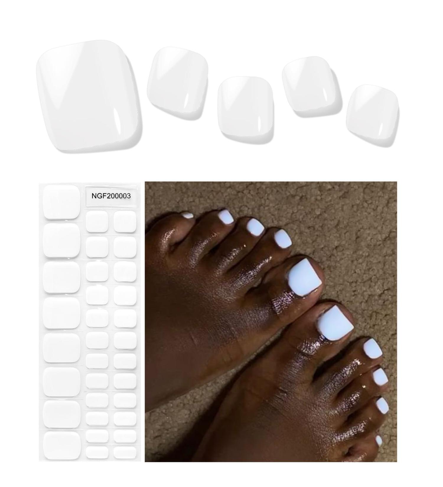 Ebanku Gel Nail Wraps - 32 PCs Full Wraps Nail Stickers | Cured Gel Nail Strips for Women & Girls (#7) - International Shipping Available - Buy Online on GoSupps.com