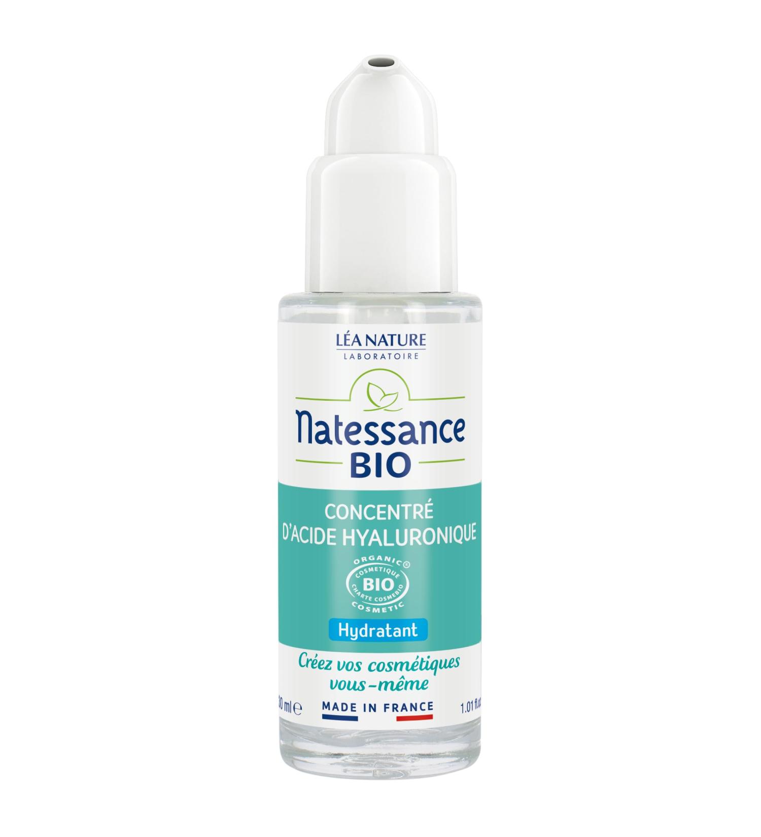 NATESSANCE | Hyaluronic Acid Concentrate | Home Cosmetics | Hydrates & Firms the Upper Layers of the Skin | Hyaluronic Acid | 99% Natural Origin | Made in France | 30 ml - Buy Online on GoSupps.com