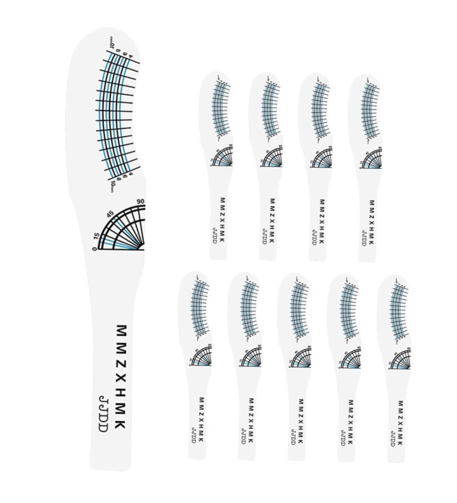 Angoily 10pcs Eyelash Measuring Ruler Lash Supplies Eye Lash Extension Starters Kit Lash Ruler Curly Mascara - Buy Online on GoSupps.com