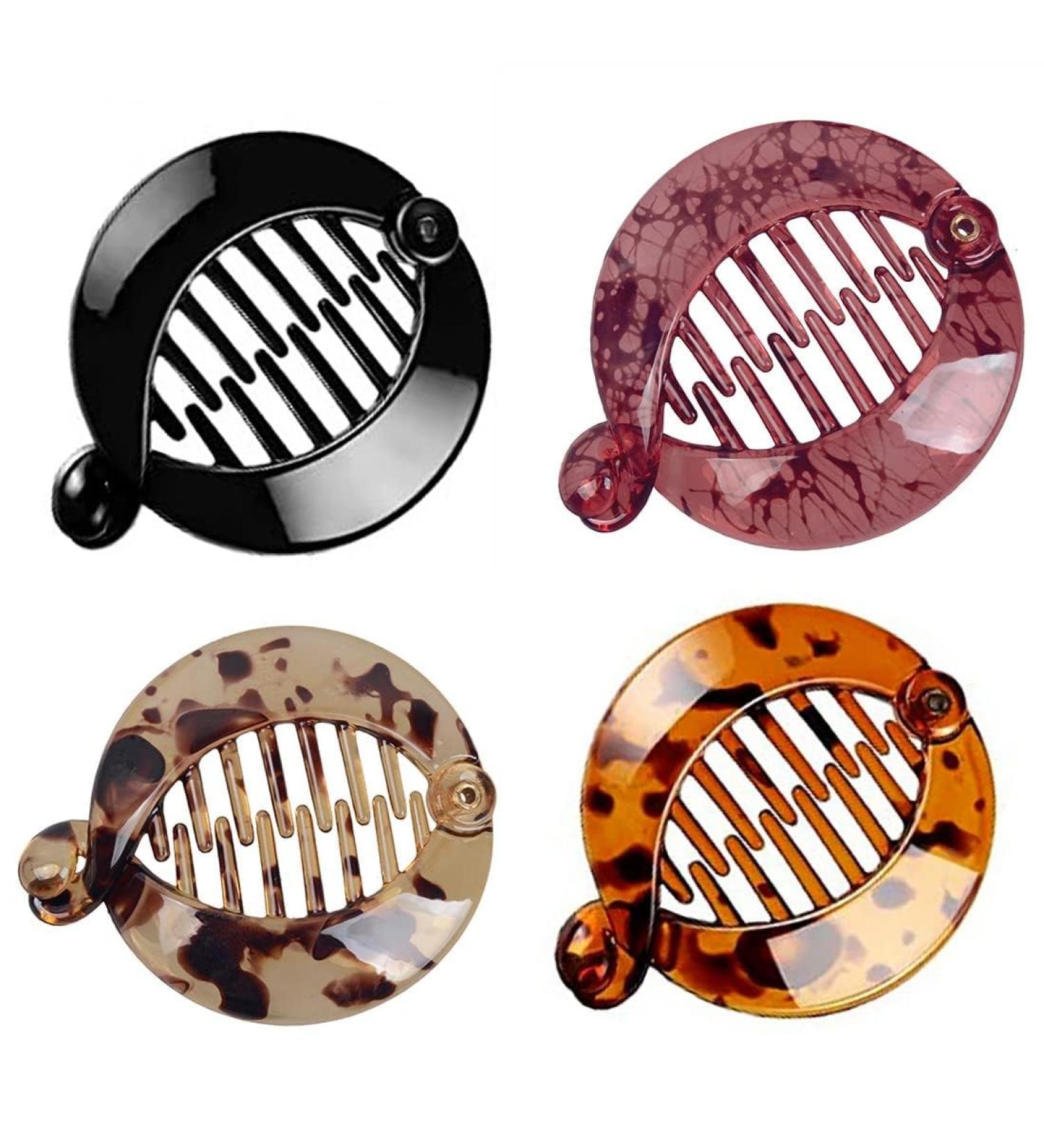 Banana Hair Clips 4 Pcs Fishtail Hair Clip French Banana Clips Fish Hair Clips Fishtail Hairpins Banana Hair Comb Round Hair Comb Ponytail Hair Styling Accessories for Women and Girls - Buy Online on GoSupps.com