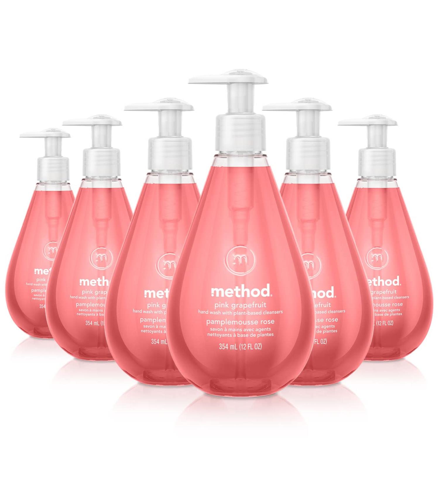 Method Biodegradable Pink Grapefruit Gel Hand Soap 12 Fl Oz (Pack of 6) - Buy Online on GoSupps.com
