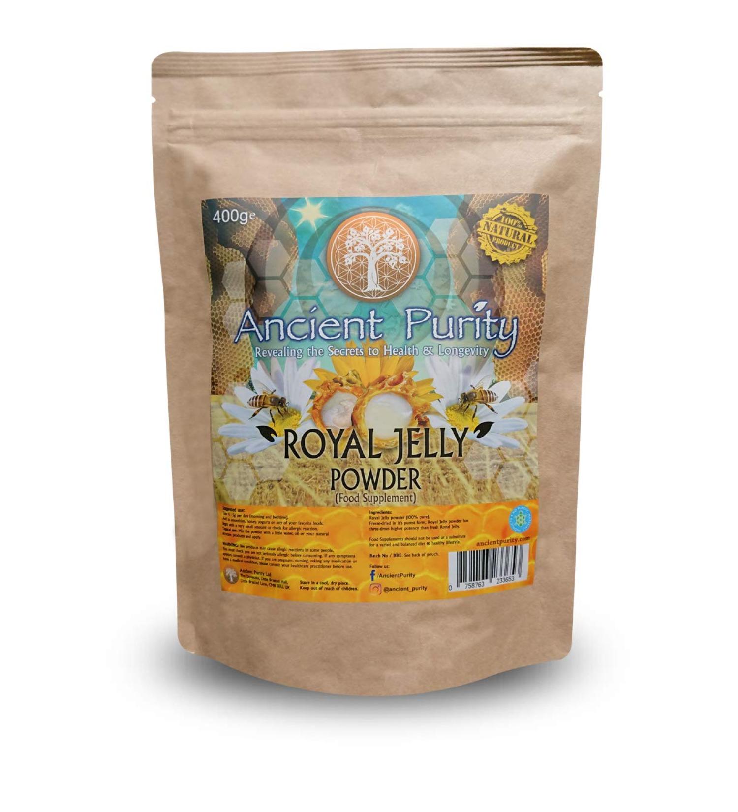 Ancient Purity Royal jelly powder 400g (freeze-dried/high potency) - Buy Online on GoSupps.com