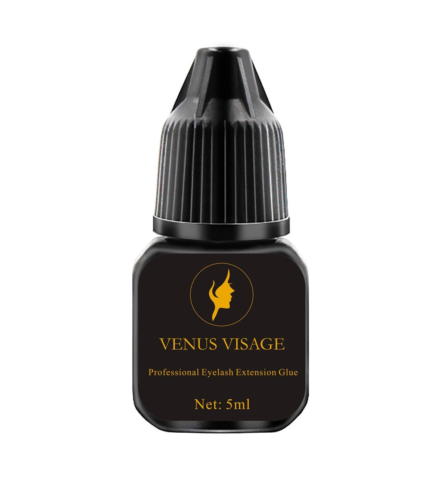VENUS VISAGE Professional Eyelash Glue - Extra Strong, 1-2 Sec Dry Time, 6-7 Weeks Bonding, Latex-Free, Extra Black Lash Adhesive - 5ml - Buy Online on GoSupps.com