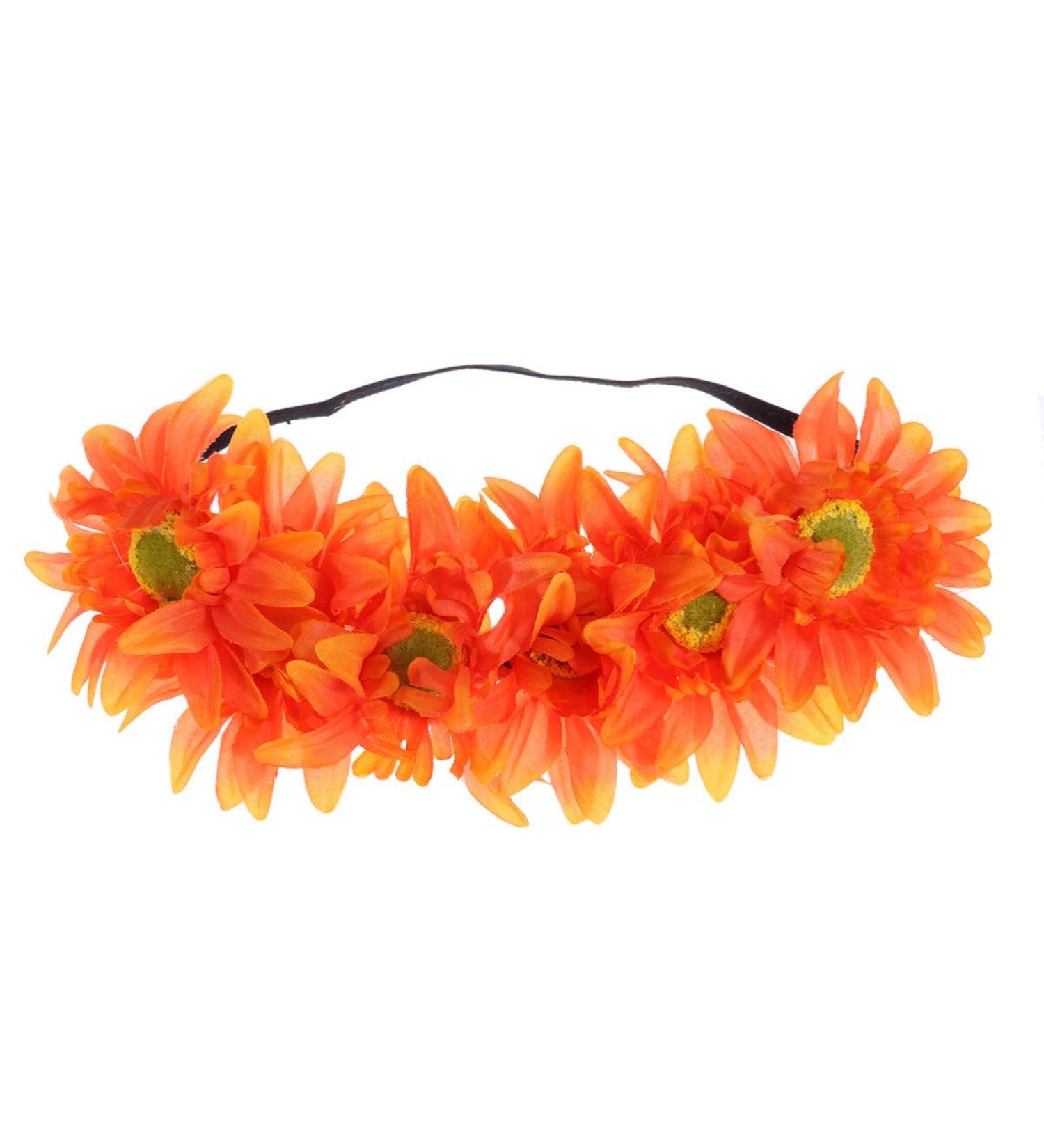 Beaupretty Orange Wedding Headband | Elastic Sunflower Wreath Headpiece for Parties & Holidays - Buy Online on GoSupps.com