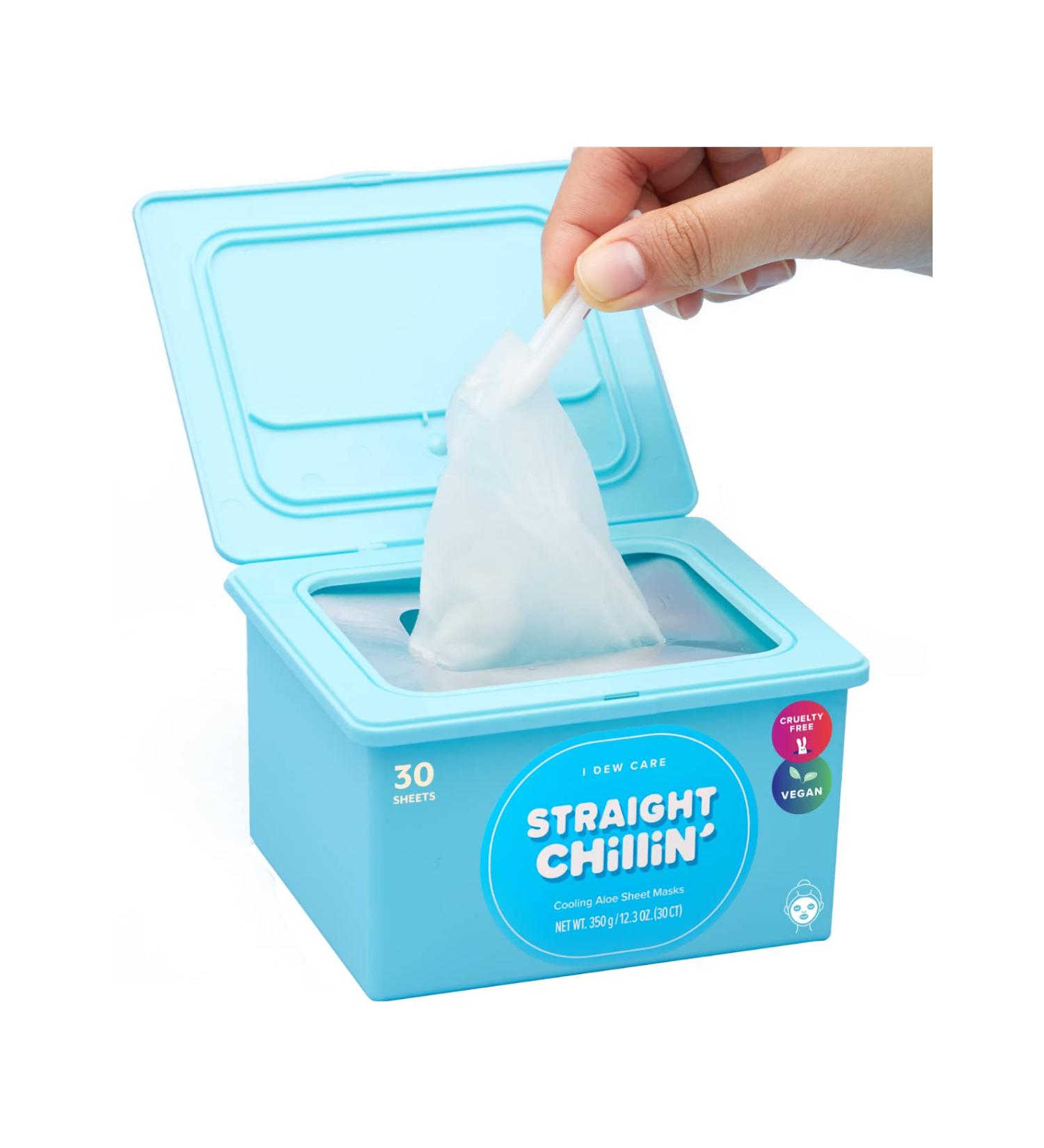 I Dew Care Straight Chillin Sheet Masks - 30 Aloe-Infused Cooling Masks for Hydrated & Calm Skin - Buy Online on GoSupps.com