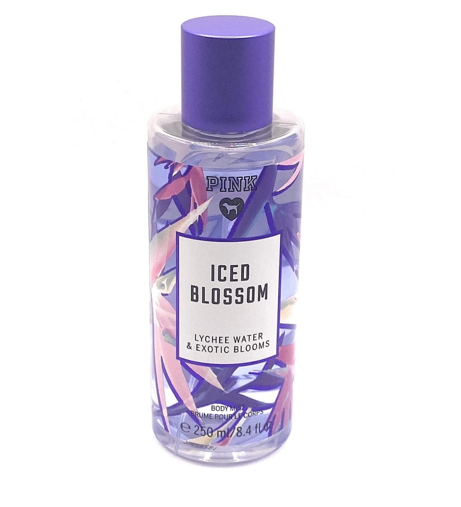 Victoria's Secret Pink Iced Blossom Scented Body Mist Lychee Water & Exotic Blooms 8.4 Ounce Spray