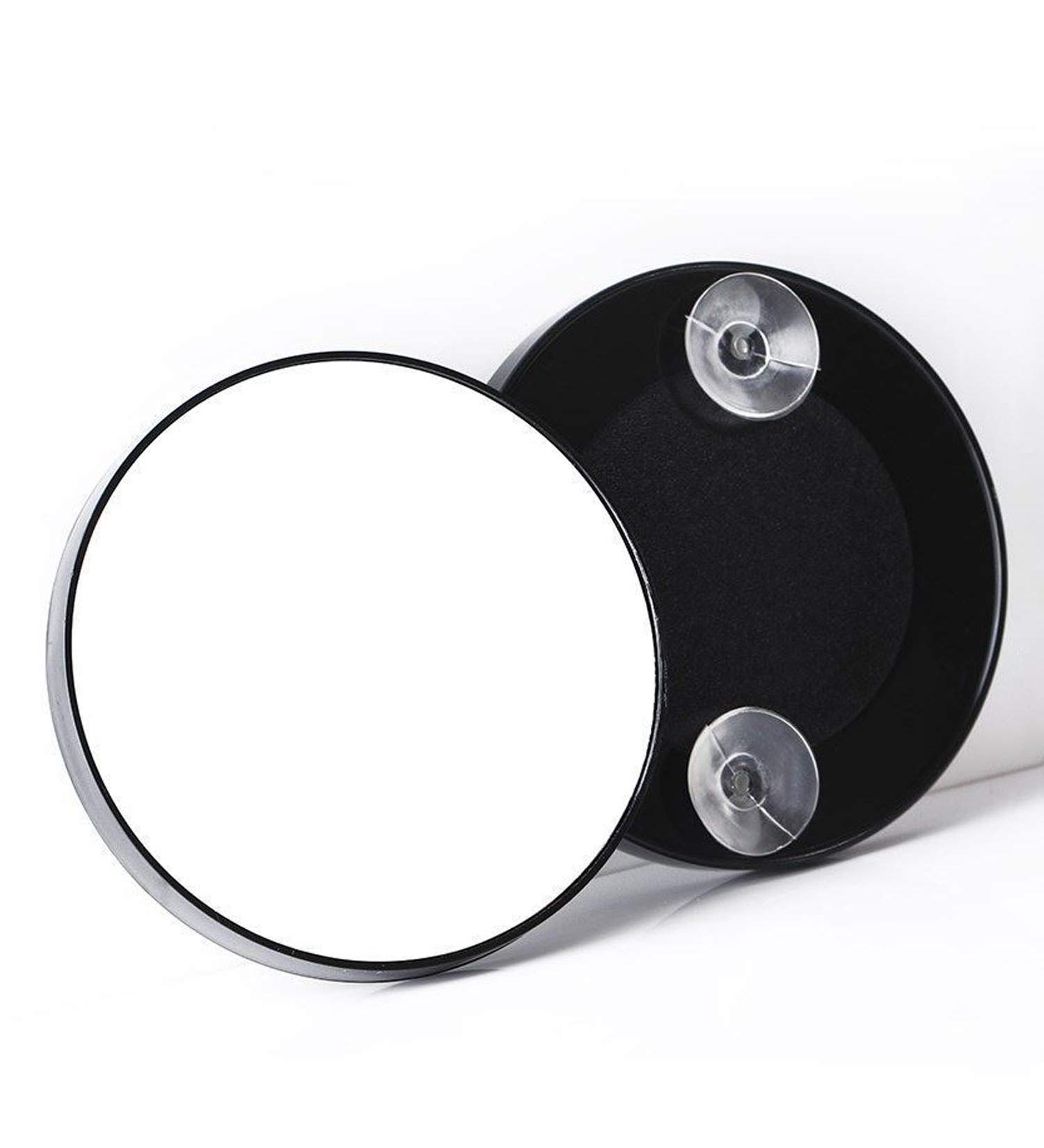 REVEL 12X Magnifying Makeup Mirror for Precise Tweezing and Blackhead Removal - Round with 2 Suction Cups - Buy Online on GoSupps.com
