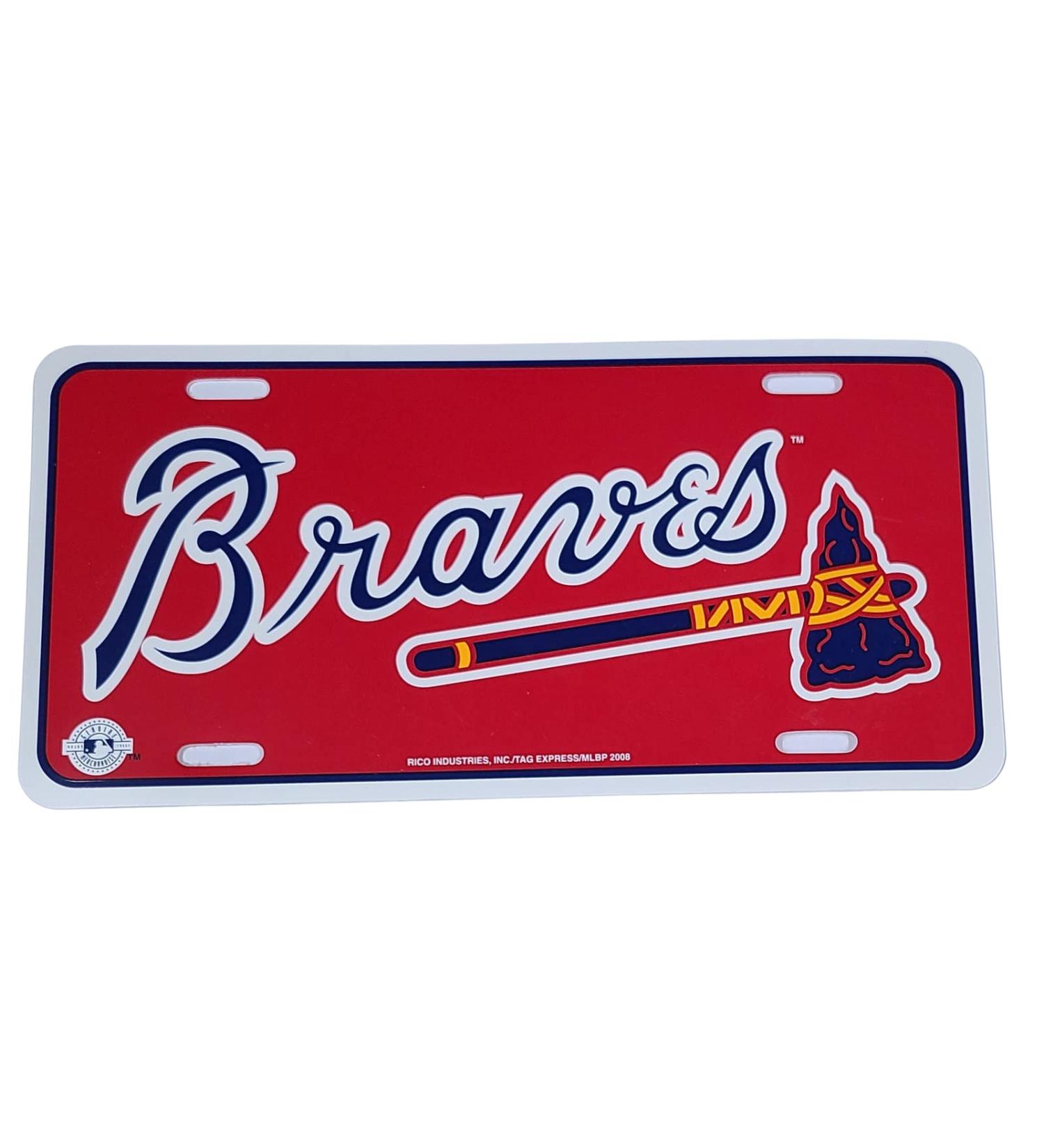 MLB Auto Vehicle Truck Car License Plate Tag Cover (Atlanta Braves)