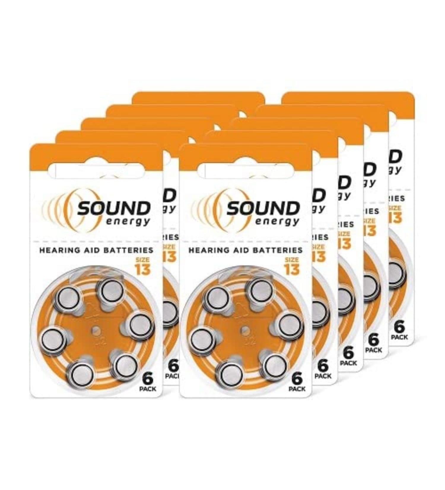 Energizer Sound Energy Hearing Aid Batteries Size 13 Pack of 60 - Amazon Exclusive 13 Hearing Aid 60 count Single - Buy Online on GoSupps.com