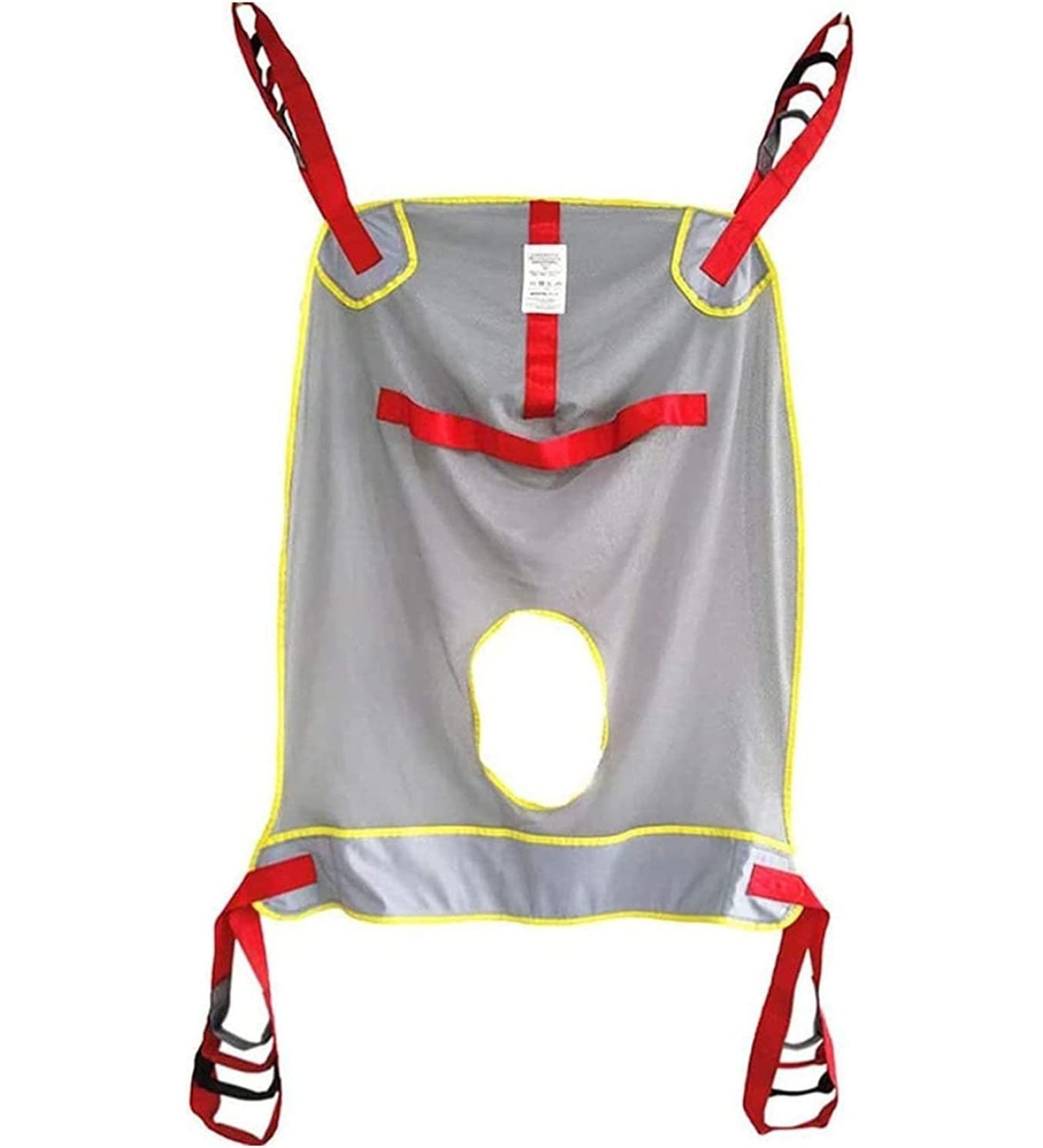 Lift Toileting Sling Large Mesh Sling for Shower Home Use Electric Transfer Belt with Head Support and Commode Opening Handicap Commode Full Body Sling 0627 - Buy Online on GoSupps.com