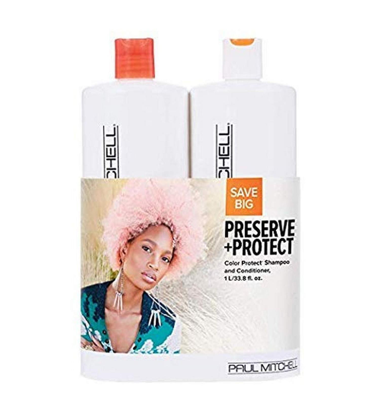 Paul Mitchell Preserve And Protect Color Protect Liter Duo Set