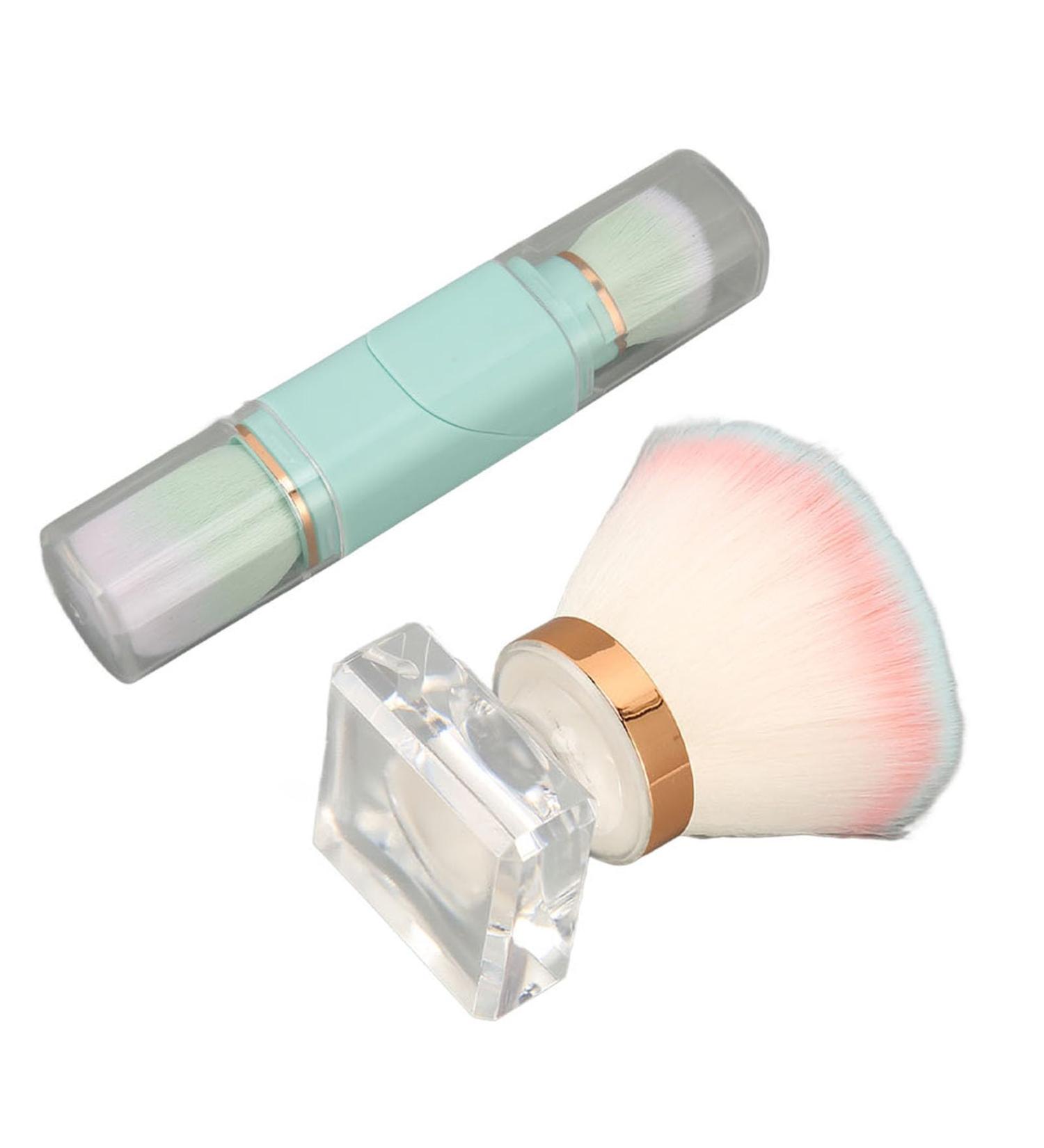 Portable Makeup Brush Ergonomic Strong Grip Thickened Die Casting Powder Brush Deformation Resistant Synthetic Fiber for Home - Buy Online on GoSupps.com