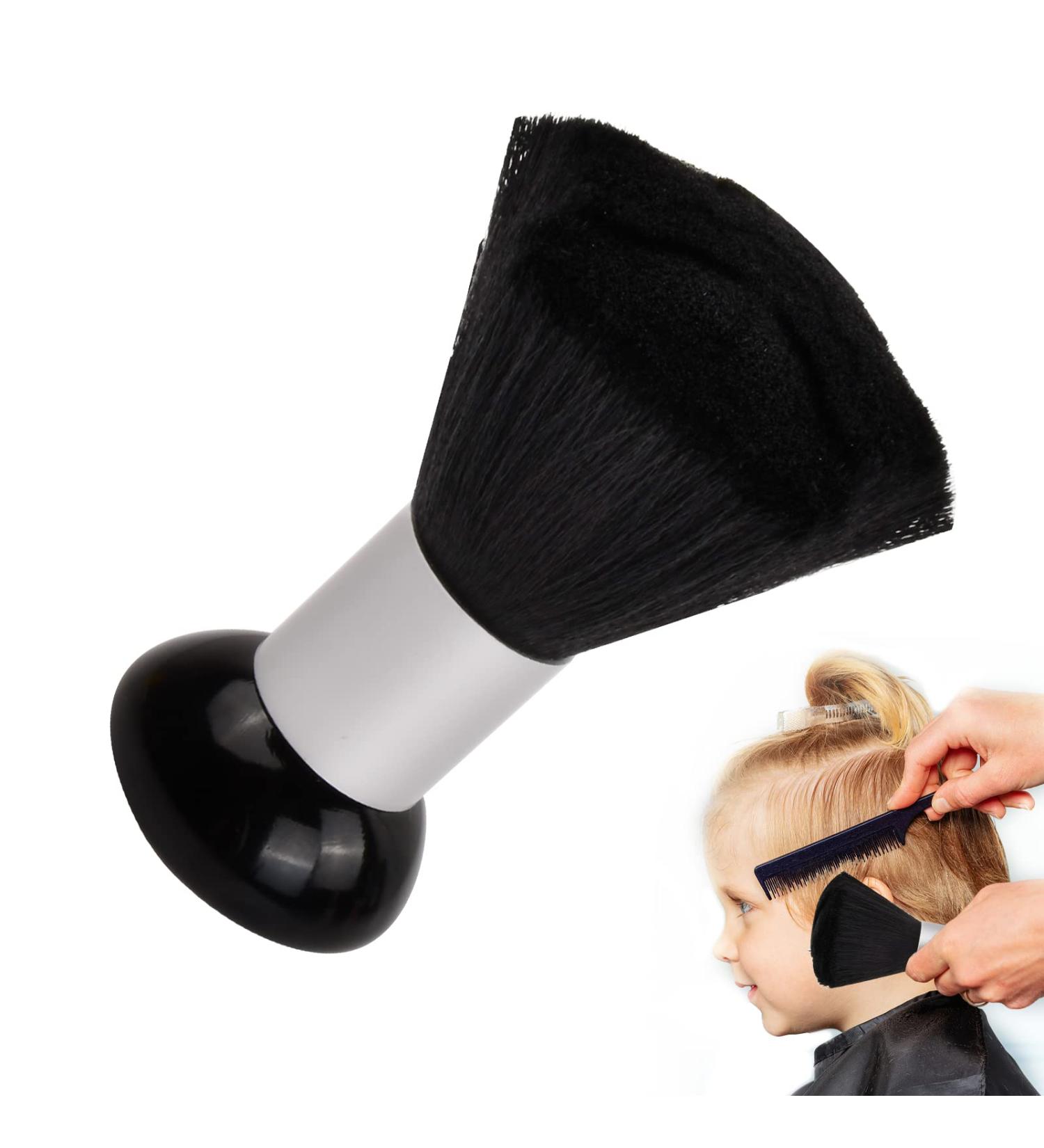 Anseom Soft Nylon Hairdresser Neck Brush - Dense Bristle Black Hair Cutting Tool for Salons & Barbers - Buy Online on GoSupps.com