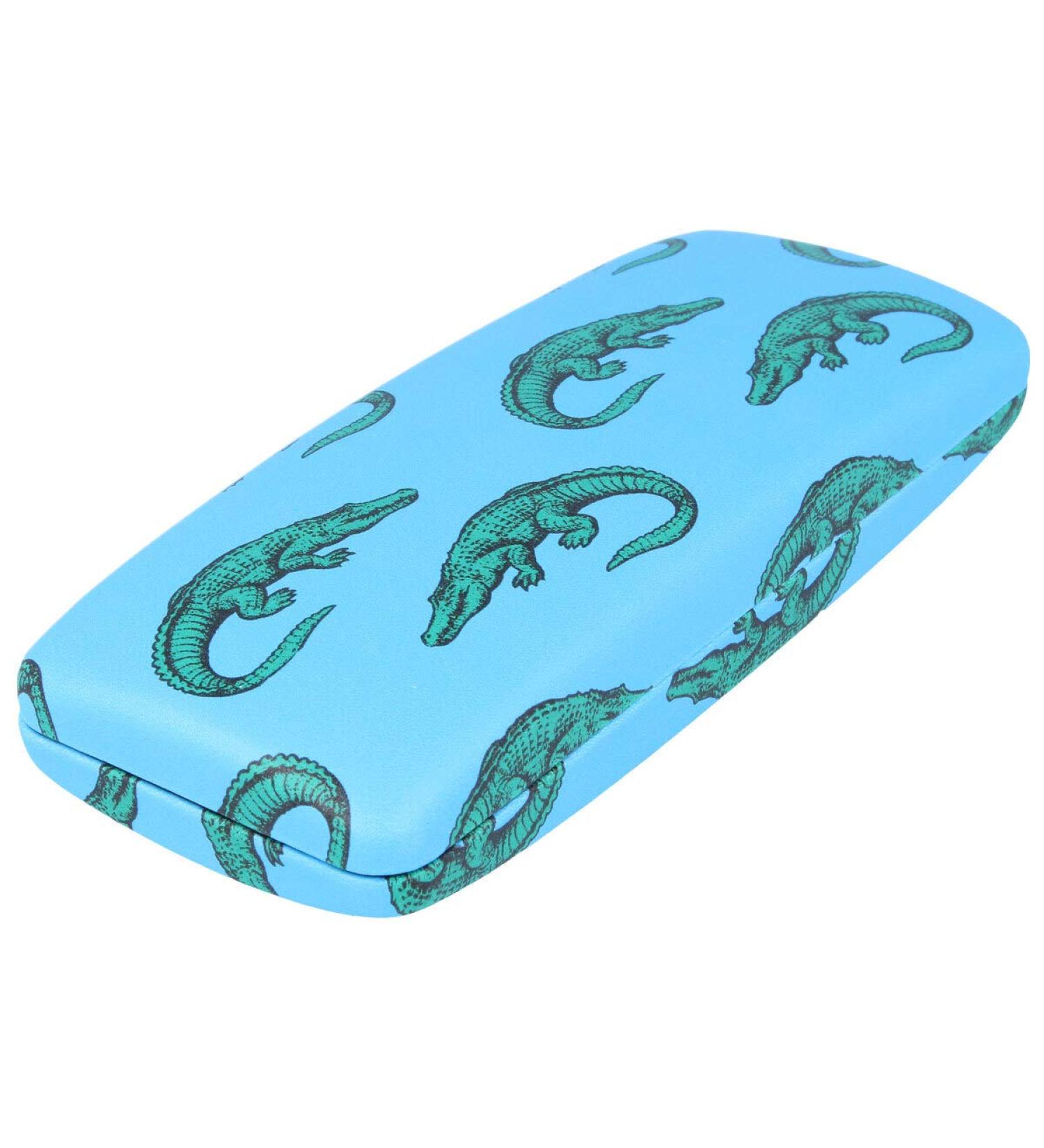Stylish glasses case with modern crocodile pattern MYKONOS