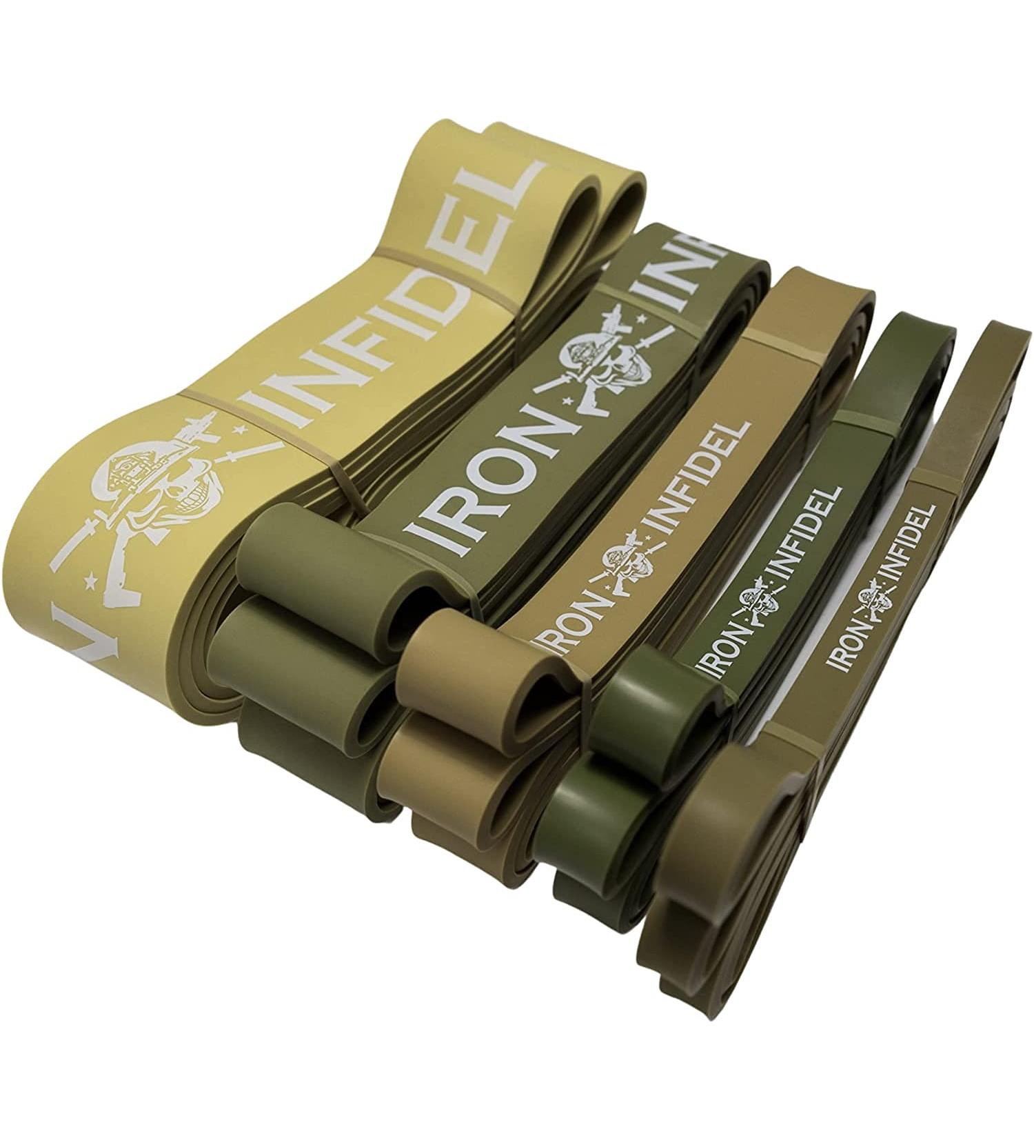 Iron Infidel Pull Up Assistance Bands Set of 5 - Resistance Bands for Men | Workout, Fitness, Strength Training | Powerlifting, Crossfit WOD - Buy Online on GoSupps.com