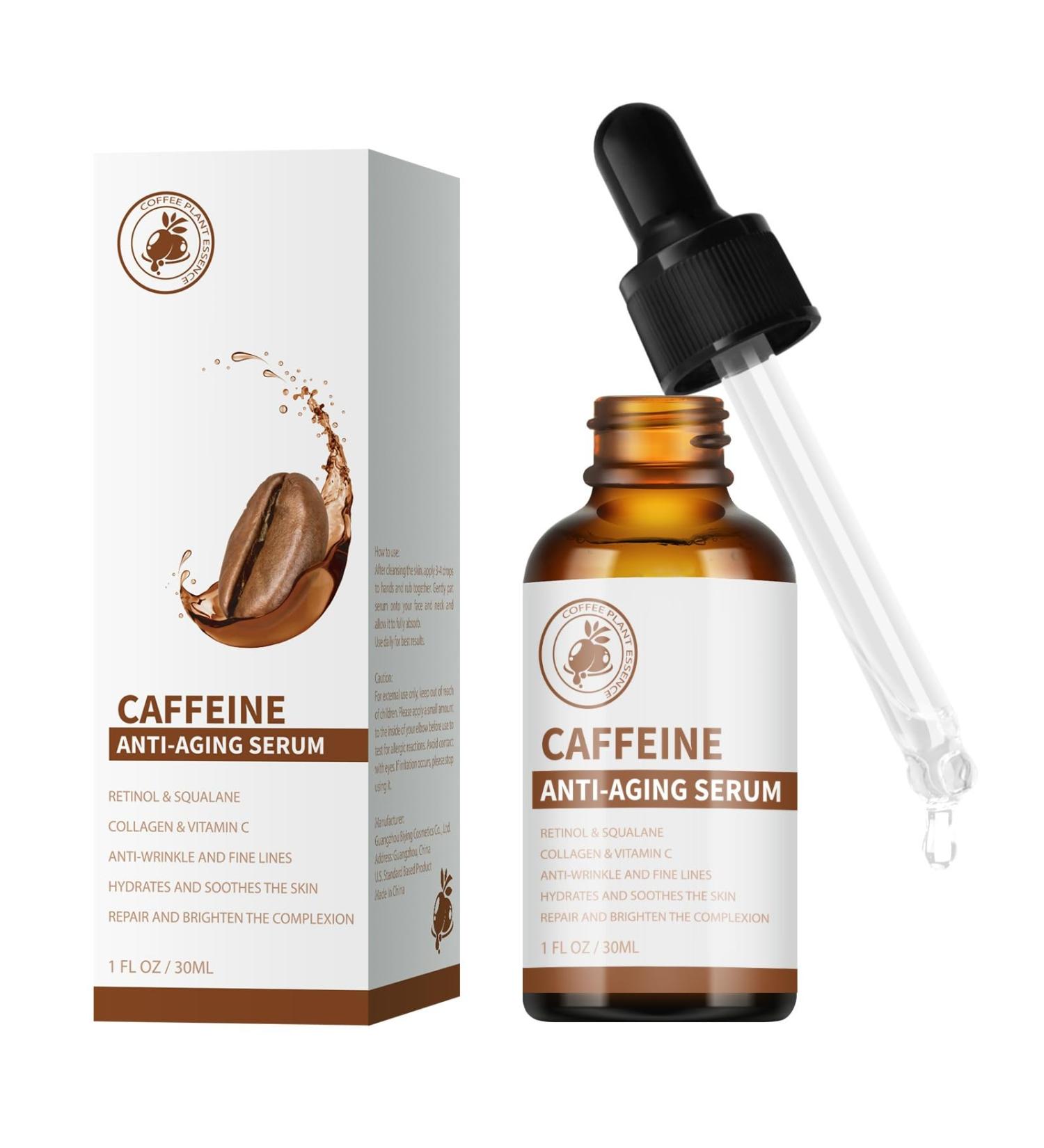 Retinol & Caffeine Eye Serum Retinol Serum for Face Under Eyes Anti-Wrinkle Collagen Serum Smoothing Firming Hydrating Reduces Puffiness Dark Circles & - Buy Online on GoSupps.com
