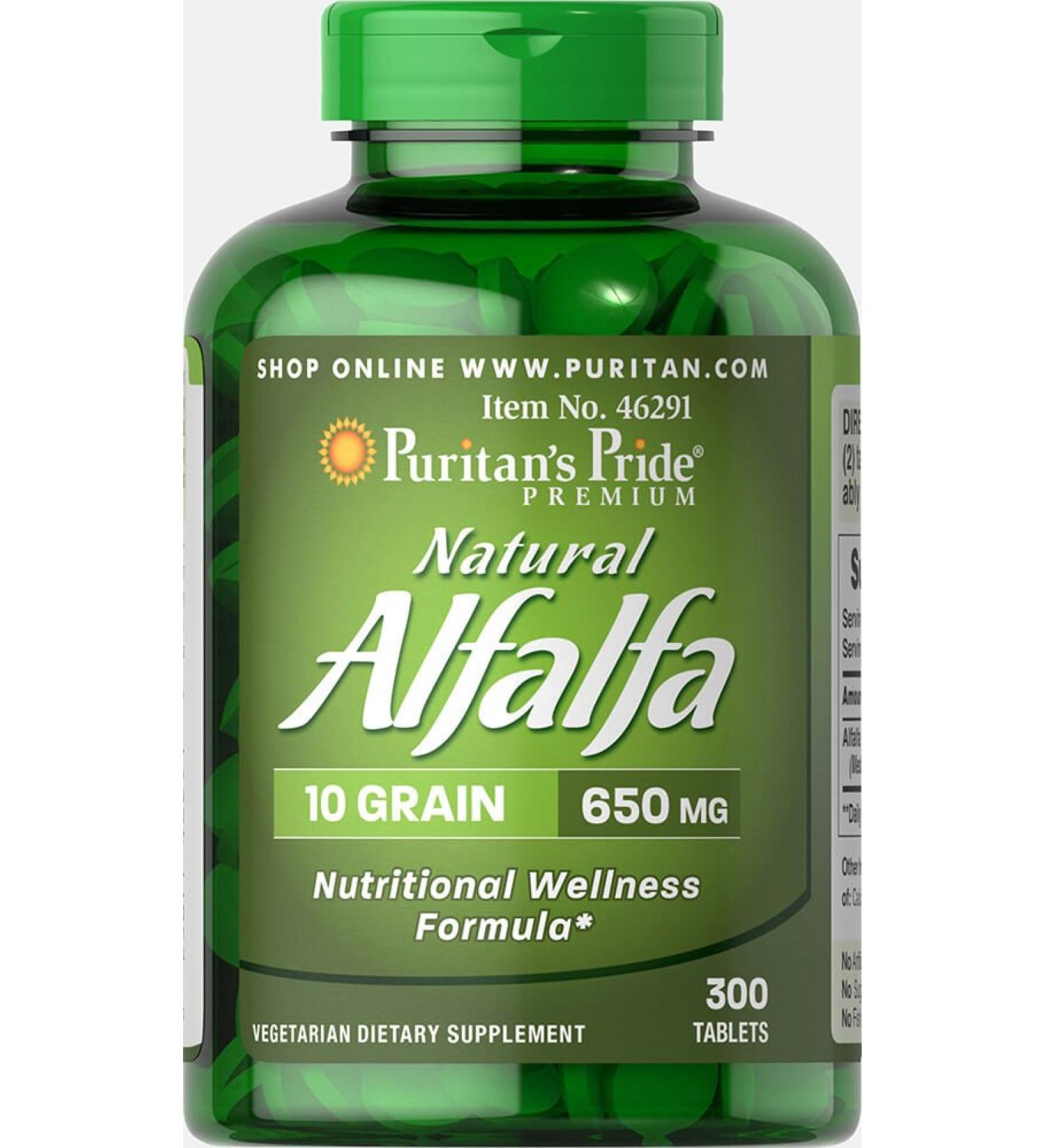 Puritan's Pride Natural Alfalfa 650 mg