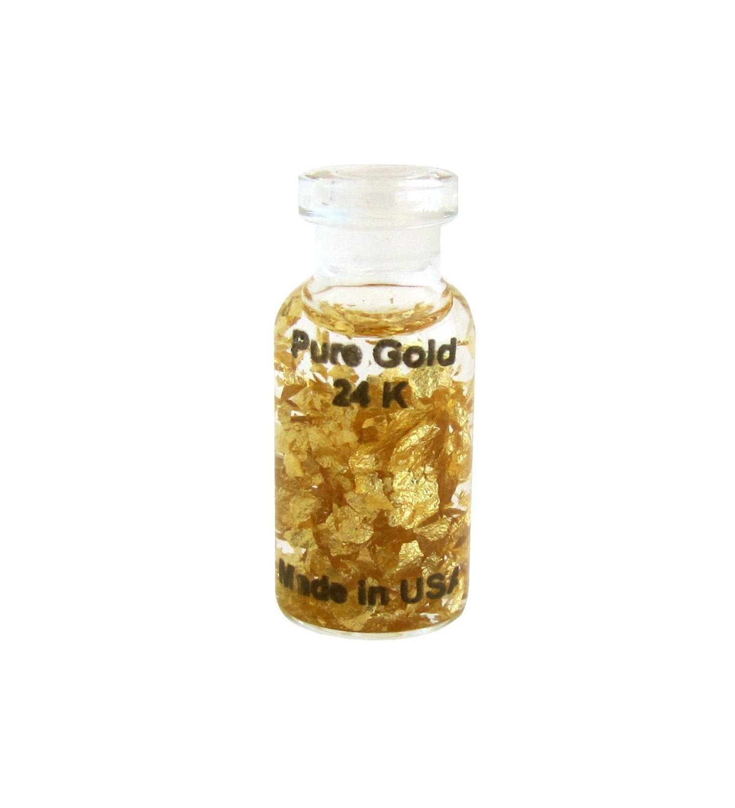 IIV Treasure Gurus 14k Pure Gold Leaf Flake Bottle