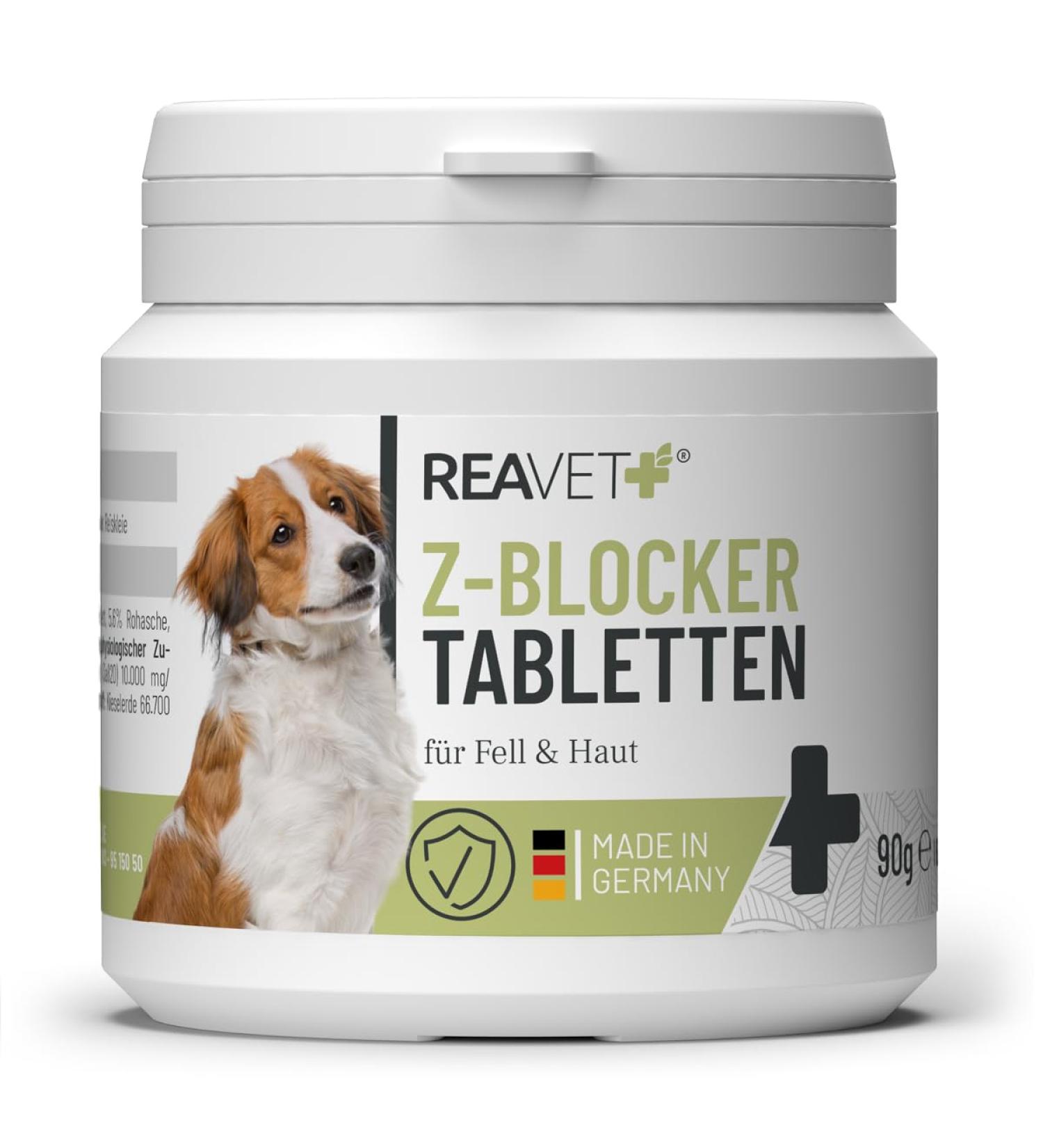 Reavet Z-Blocker Tablets for Dogs - 60 Pieces | Proven Formula with Beer Yeast & Thiamin | 4-Month Supply for All Breeds & Ages - Buy Online on GoSupps.com