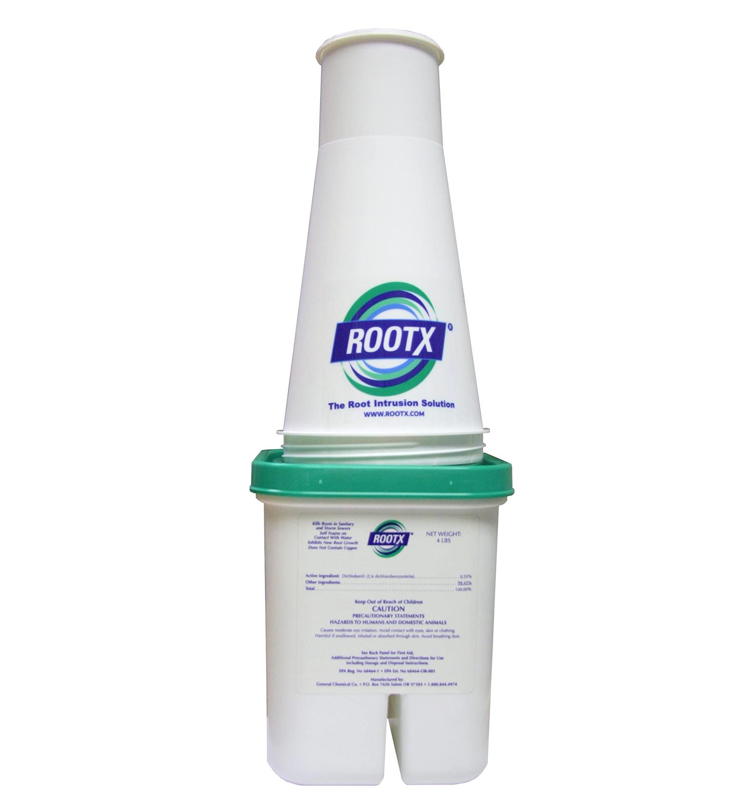 ROOTX - 4LB. JAR WITH FUNNEL/APPLICATOR Foaming root control for sewer lines and septic systems - Buy Online on GoSupps.com