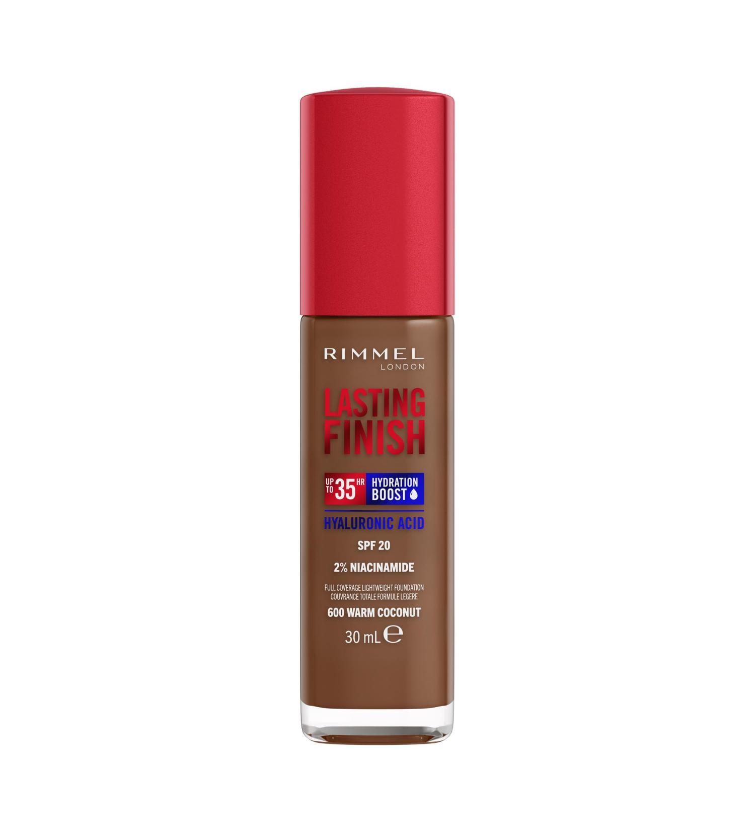 Rimmel Lasting Finish 35HR Foundation in 600 Warm Coconut - Buy Online on GoSupps.com