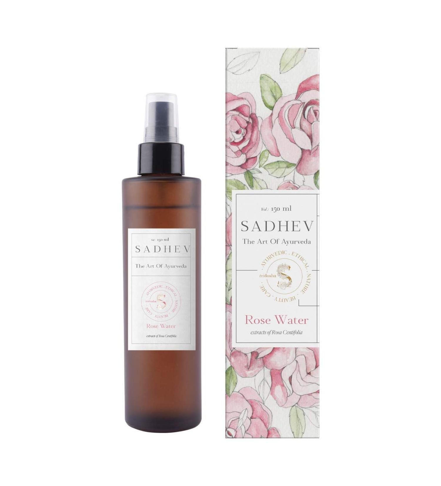 Buy Sadh ev 100% Organic Rose Water Face Mist 150ml - Glowing Pore Tightening Toner - International Shipping Available - Buy Online on GoSupps.com