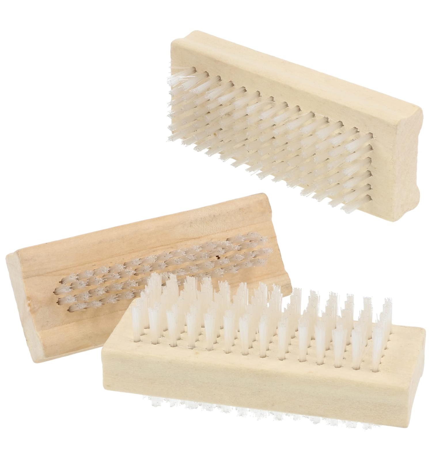 com-four Hand Washing Brush Set - 3 Pieces Nail & Cleaning Brushes for Hands & Fingernails - Light Brown - Buy Online on GoSupps.com