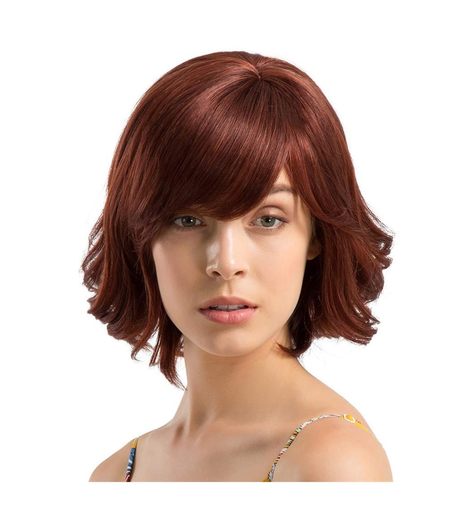 Buy Brown Curly Bob Wig for Women - Short Wavy Synthetic Hair Anime Party 80s Style - International Shipping Available - Buy Online on GoSupps.com