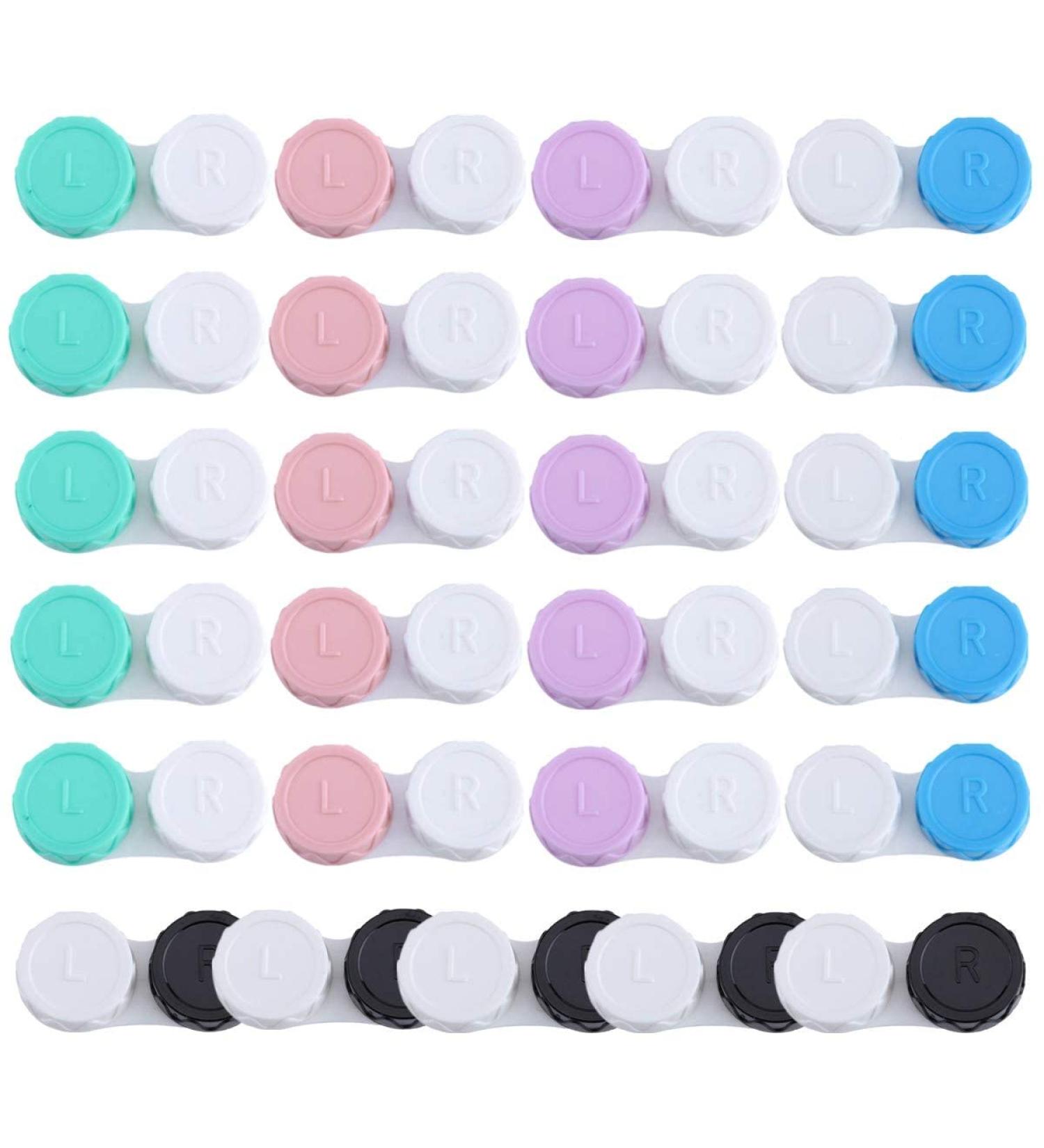25 Pack Contact Lens Cases Portable Contact Lens Container Contact Lens Soaking Storage Case with L and R Caps 5 Colors - Buy Online on GoSupps.com