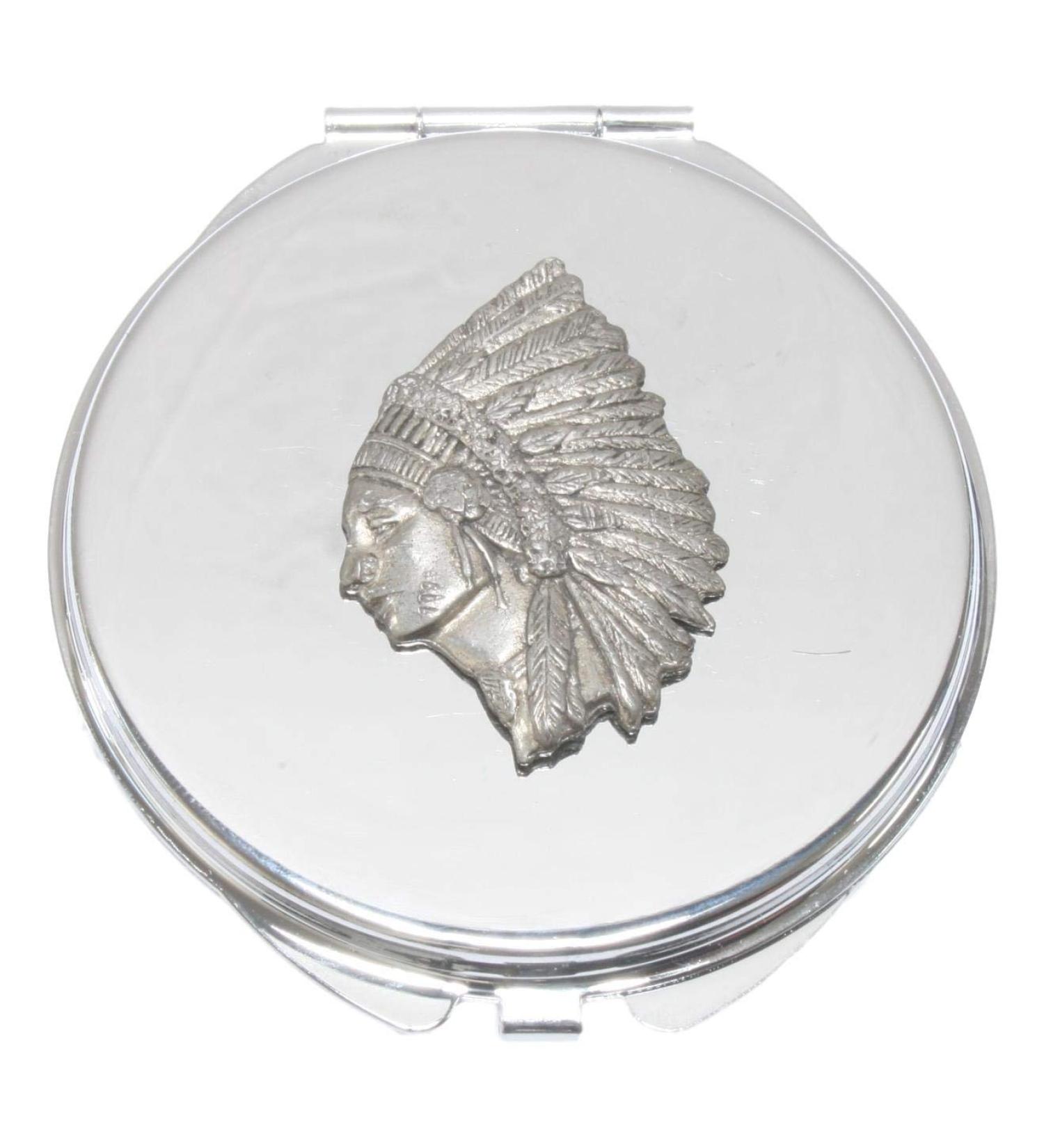 Indian Headress Compact Mirror Handbag Gift With Free Engraving 198 - Buy Online on GoSupps.com