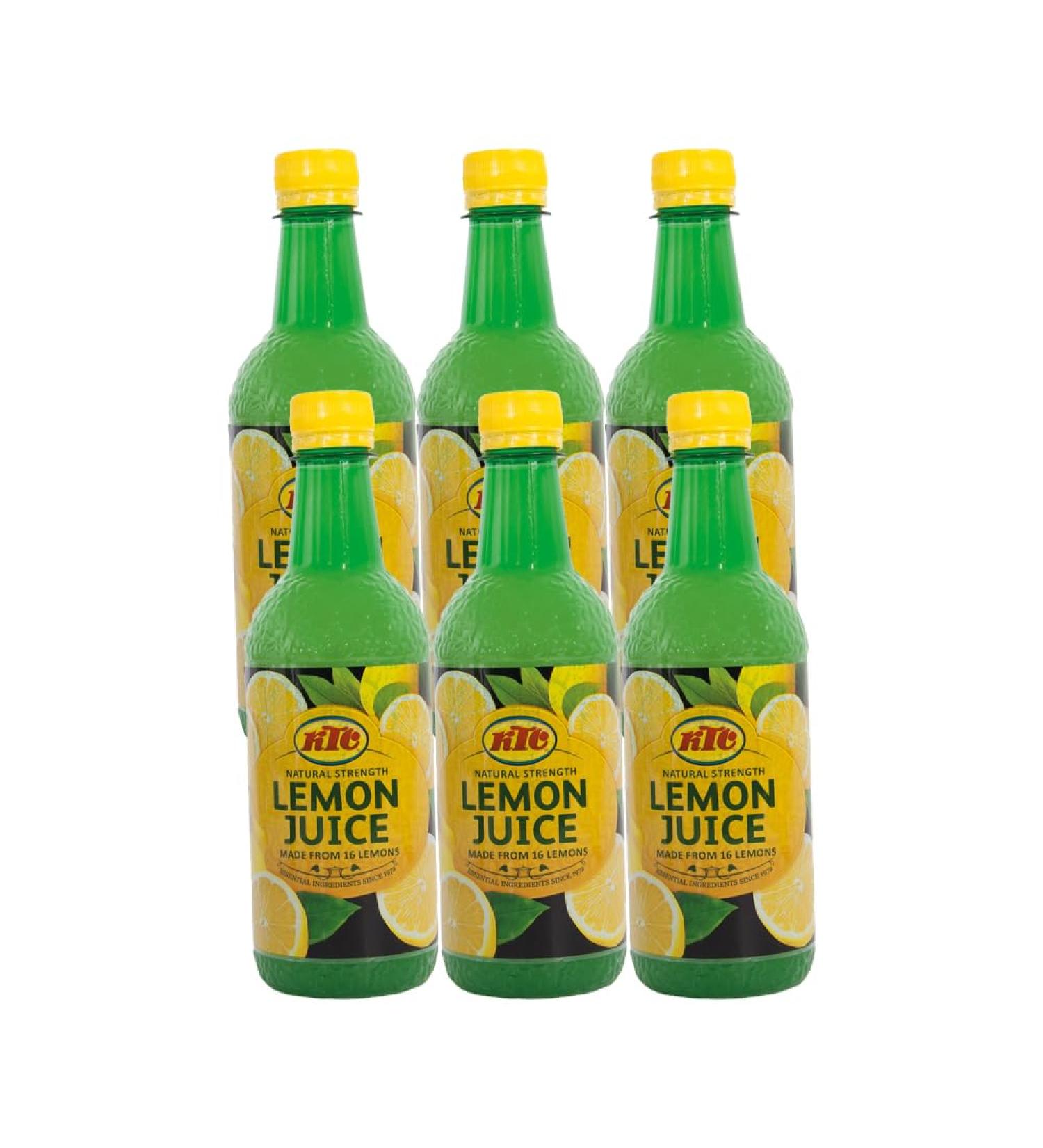 KTC Lemon Juice | 500ML | Zesty and Refreshing | Tangy and Refreshing Flavour | Burst of Citrus Flavor | Indian Origin (Pack of 6) 500ML Pack 6 - Buy Online on GoSupps.com