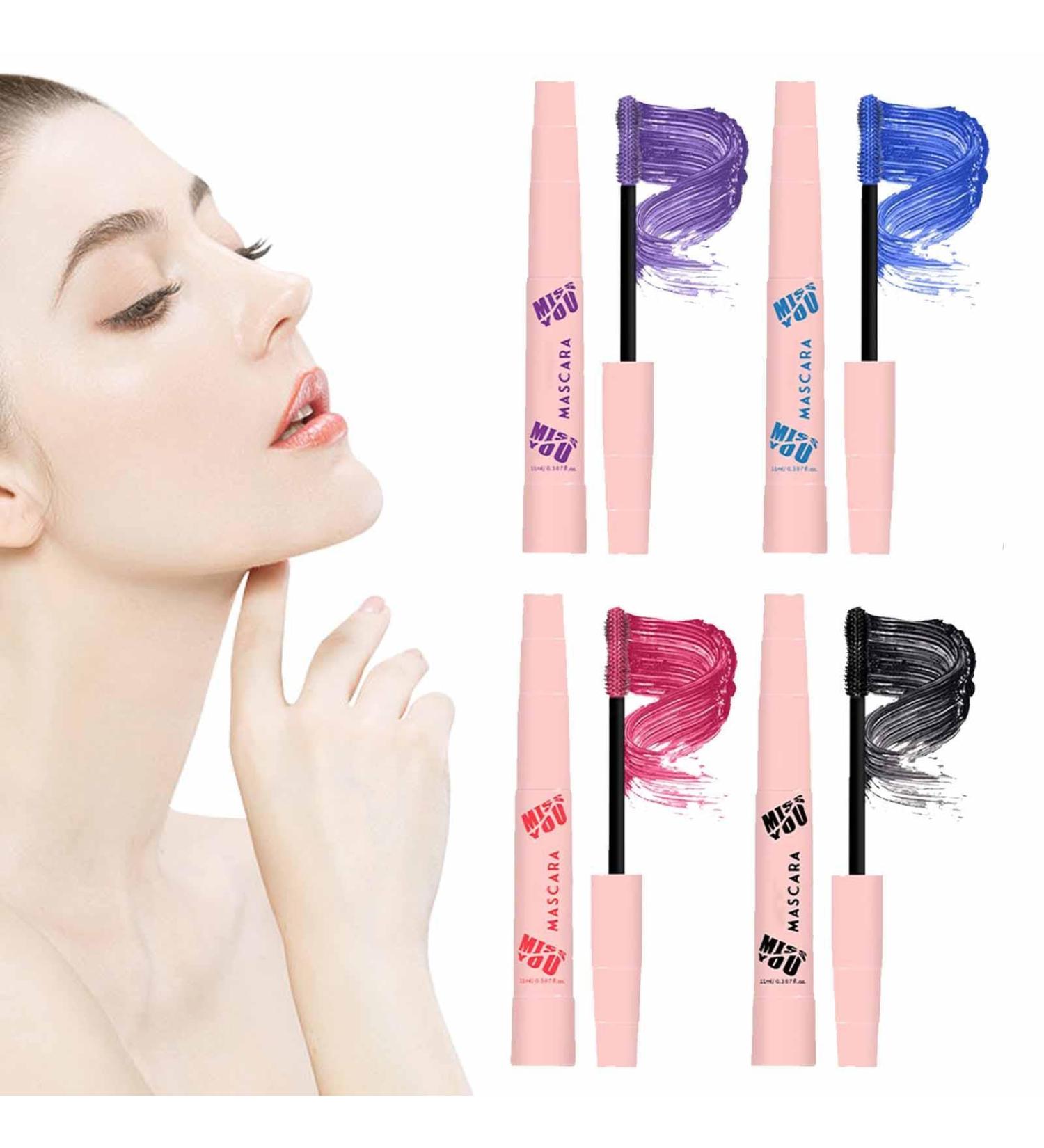 Color Mascara - 4 Colors Makeup Mascara Liquid for Lash Extensions and Volume - 11ml Easy to Use Lash Supplies for Longer Fuller Thicker Tougher Strengthening Lashes and Brows - Buy Online on GoSupps.com