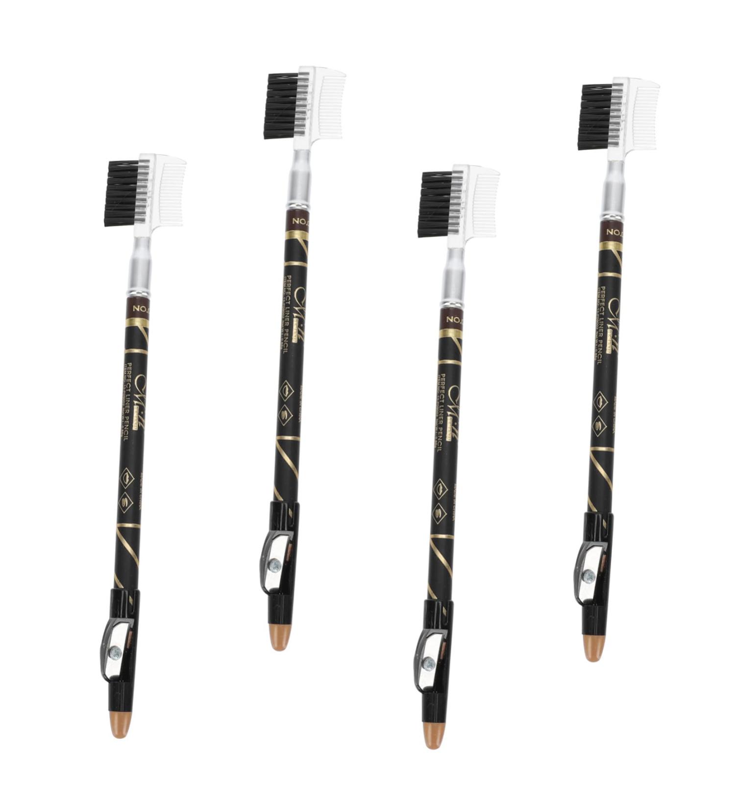 POPETPOP 4pcs Two-in-one Eyebrow Pencil Make up Kit Brow Pens Pull Line Eyebrow Pencils Eyebrow Stick Miss - Buy Online on GoSupps.com