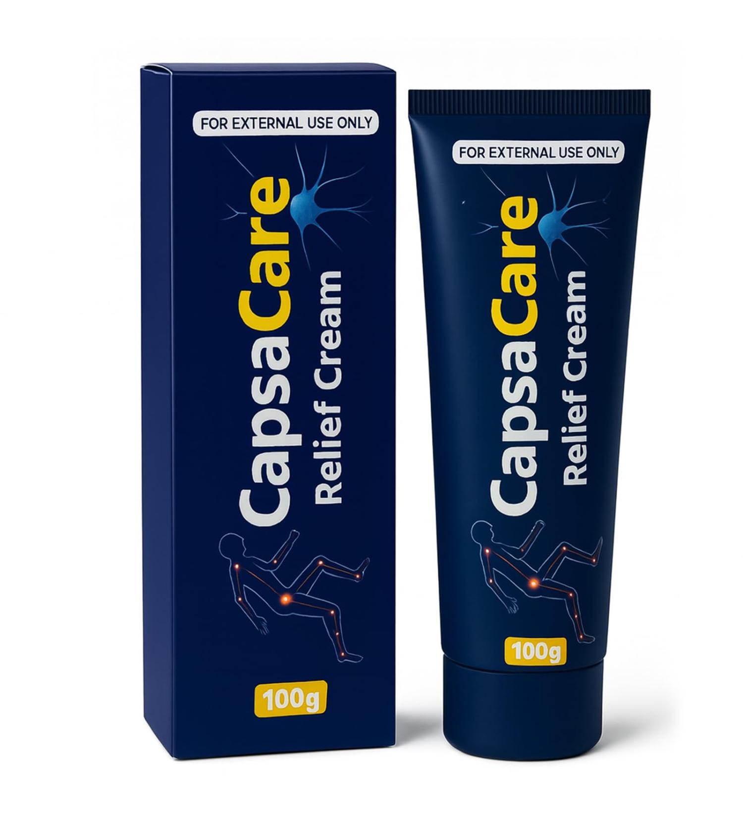 CapsaCare Neuropathy Relief Cream Nerve Cream with Capsaicin Arnica Menthol Fast Absorbing Formula for Feet Hands Legs and Waist 100g (1pc) 2 Fl Oz (Pack of 1) - Buy Online on GoSupps.com