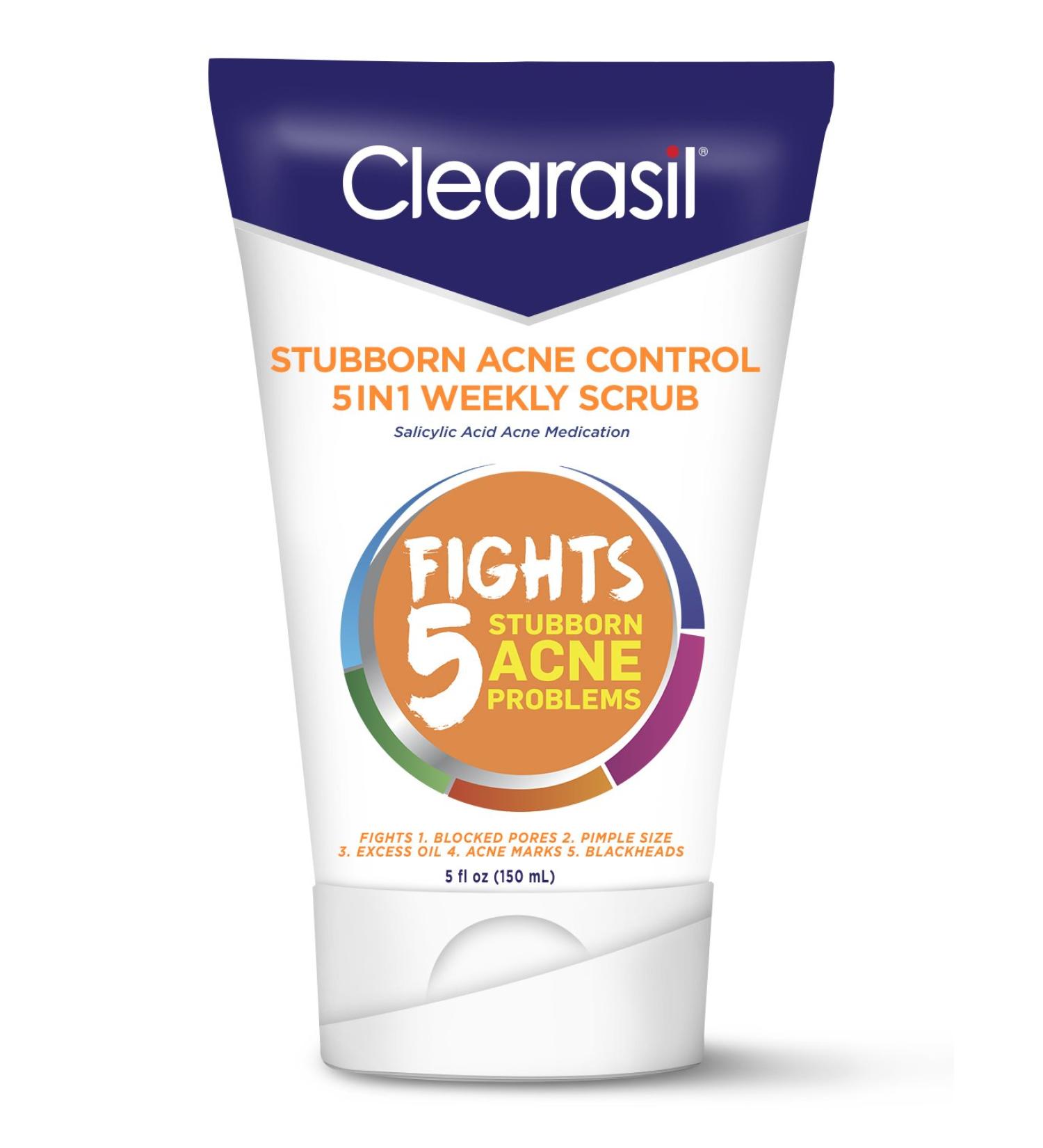 Clearasil Stubborn Acne Control 5in1 Weekly Scrub 5 oz. (Packaging may vary) - Buy Online on GoSupps.com