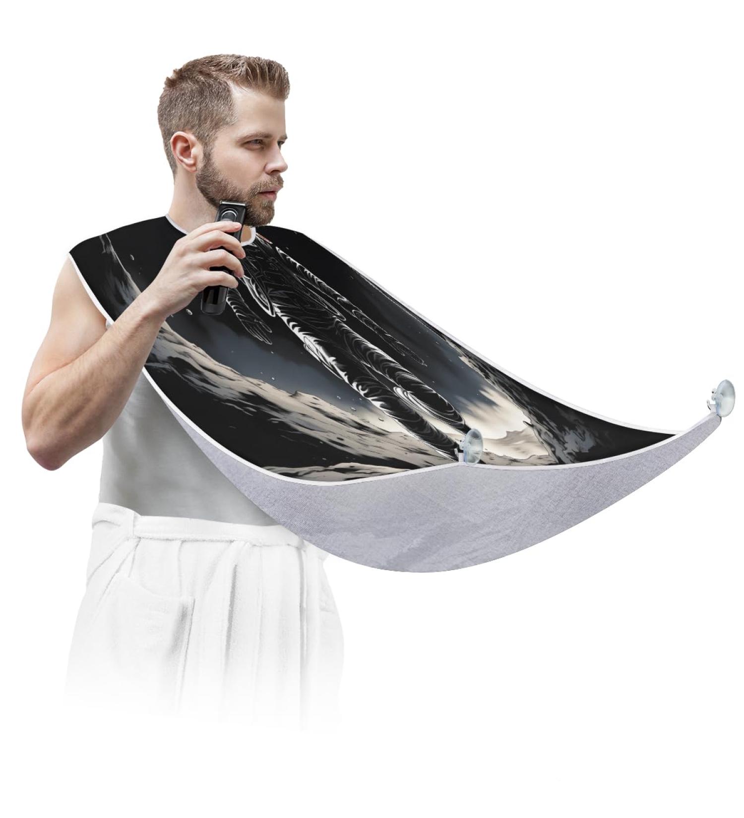 Beard Bib Apron - Men's Shaving Hair Catcher | Perfect Father's Day & Christmas Gifts | Beard Bib Star Astronaut - Buy Online on GoSupps.com