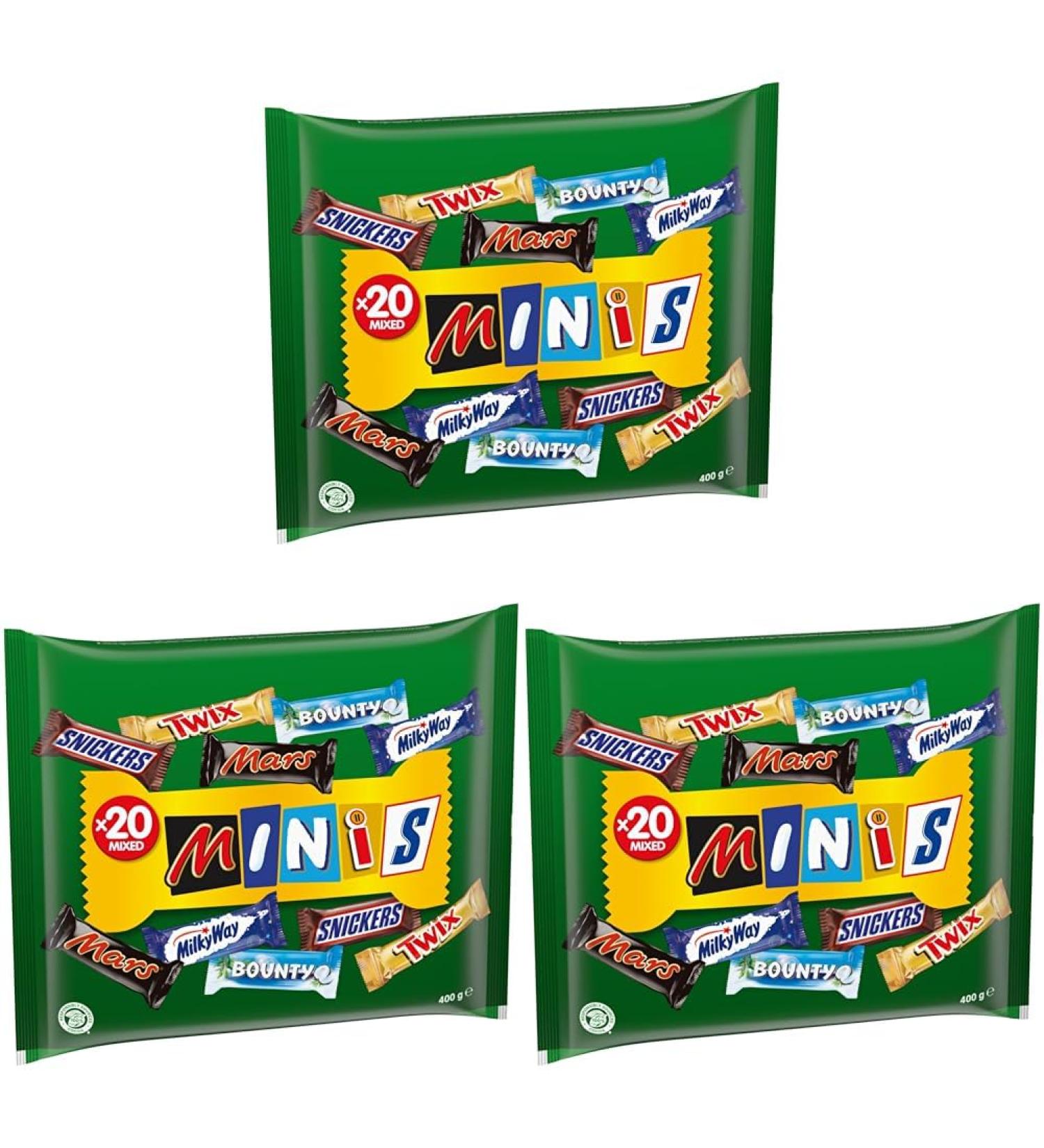Mars Mixed Minis Large Pack - Snickers Bounty Twix & Milky Way Chocolate (1 x 400g) - Perfect for Sharing! - Buy Online on GoSupps.com