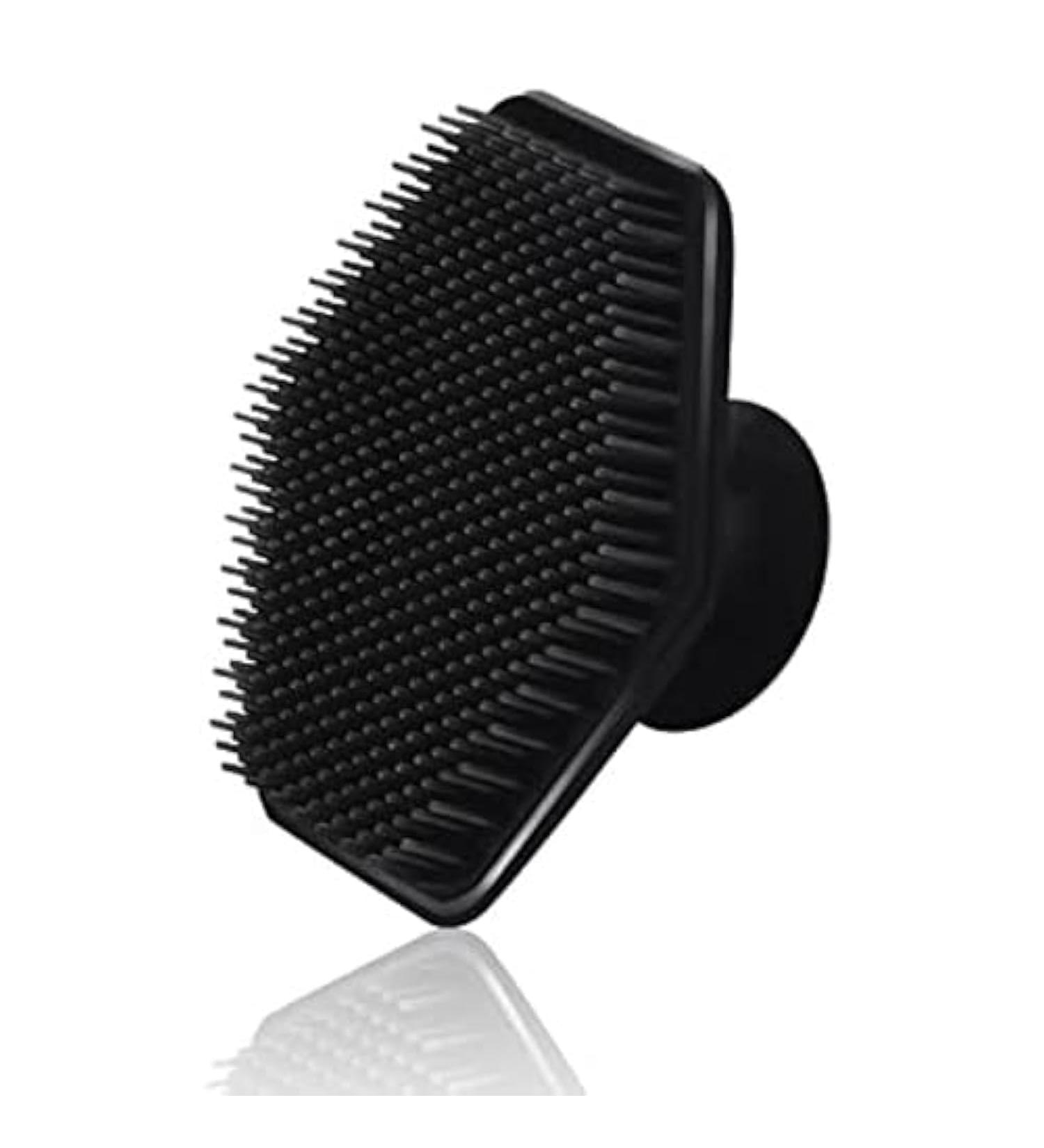 VWMYQ Silicone Face Scrubber for Men - Gentle Exfoliator Pad & Massager | Black Facial Cleansing Brush for Dead Skin Removal - Buy Online on GoSupps.com