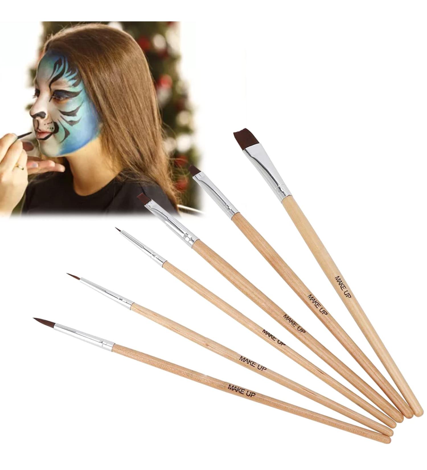 6-Piece Party Art Oil Brush Set | Halloween Face Makeup & Body Painting | Watercolor Brushes for Beginners & Experts - Buy Online on GoSupps.com