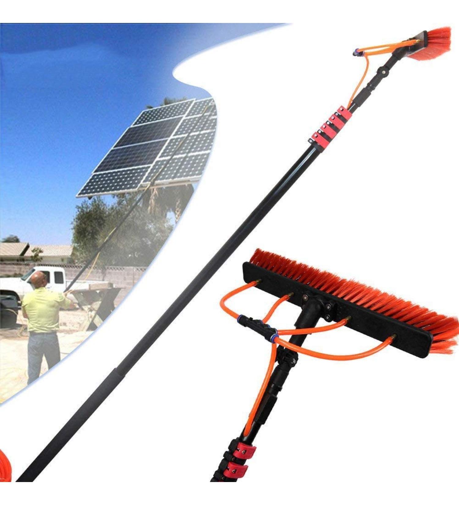 Window Cleaning Pole Elescopic Extension Cleaning Pole Carbon Fiber Telescopic Rod Photovoltaic Panel Cleaning Equipment For Trucks Windows Window Glass Wall 35cm Brush Head 12M/39FT - Buy Online on GoSupps.com