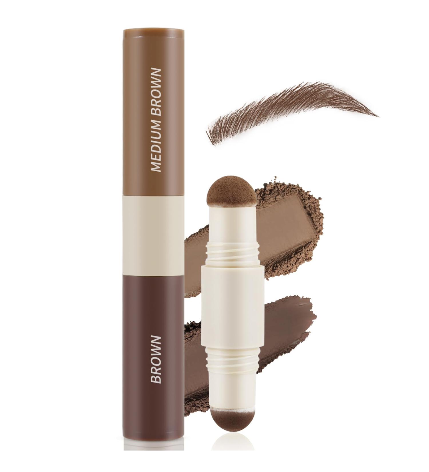 Boobeen Dual-Color Eyebrow Powder & Stamp - Waterproof Smudge-proof All-Day Wear | International Shipping - Buy Online on GoSupps.com