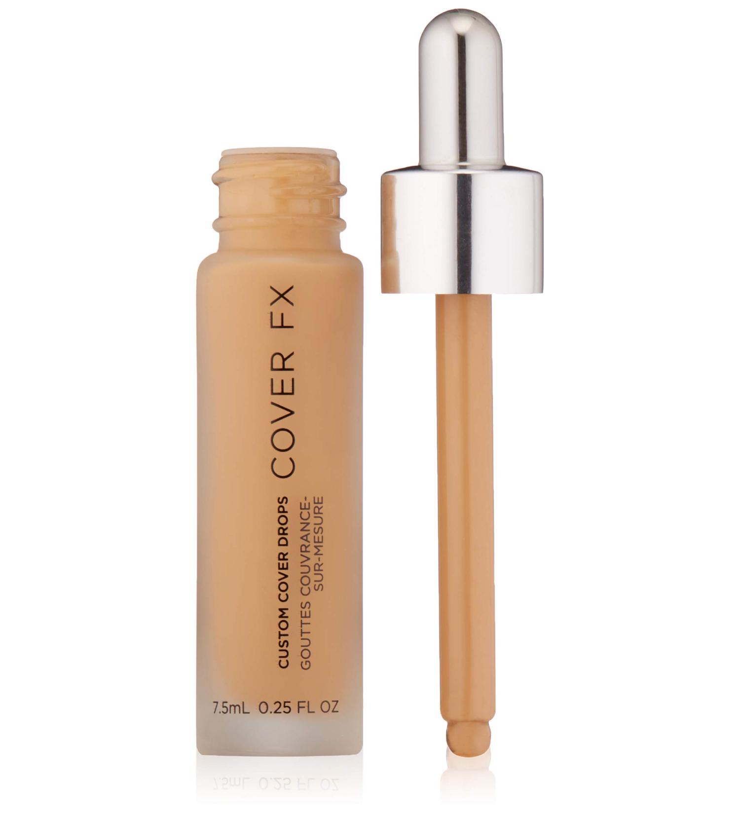 COVER FX Custom Cover Drops Liquid Foundation & Concealer - Vegan & Cruelty-Free - N Medium 3 - 0.25 Fl Oz - Buy Online on GoSupps.com