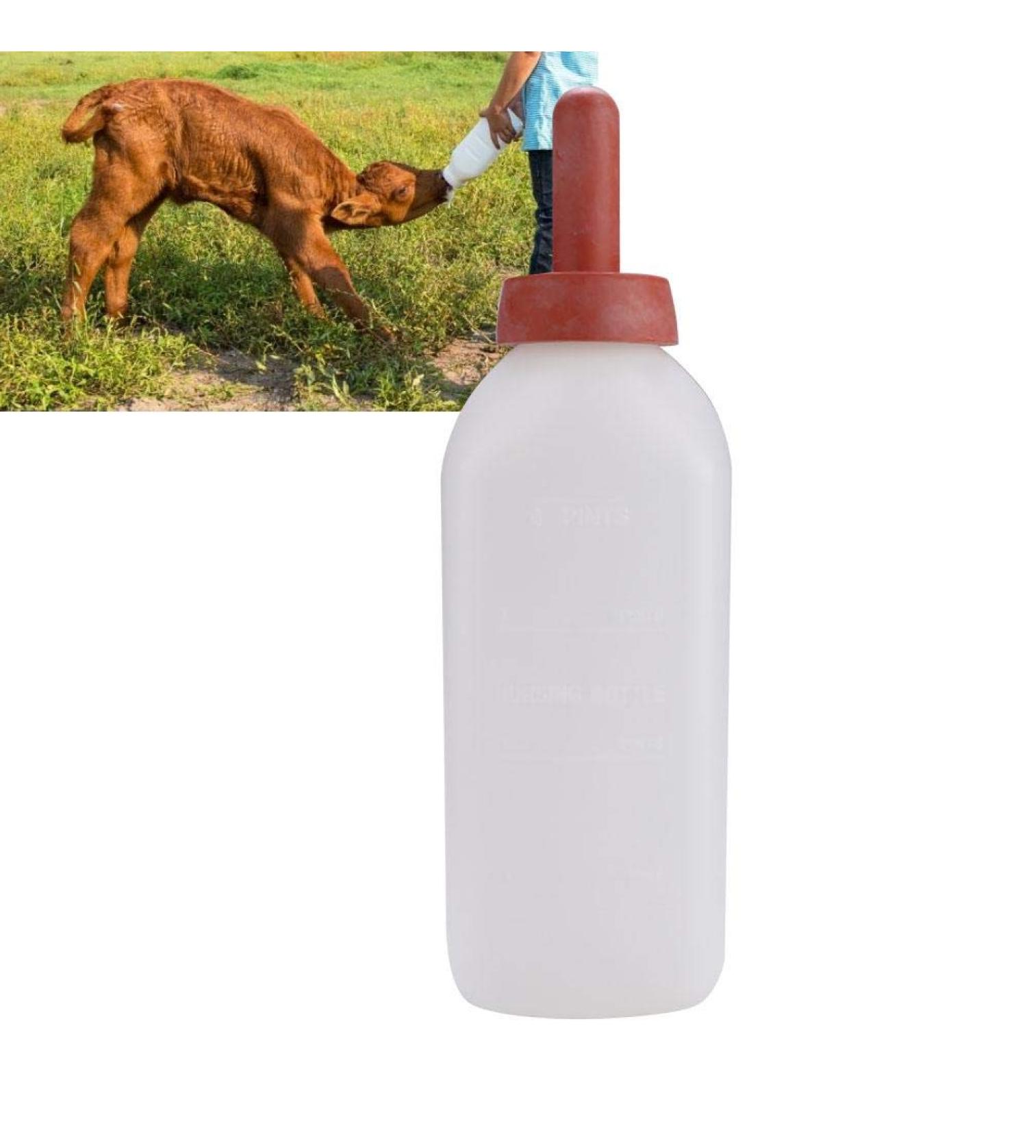 2L Calf Milk Feeding Bottle - Baby Cow Nursing Bottle Cup Feeder for Weaning - Buy Online on GoSupps.com