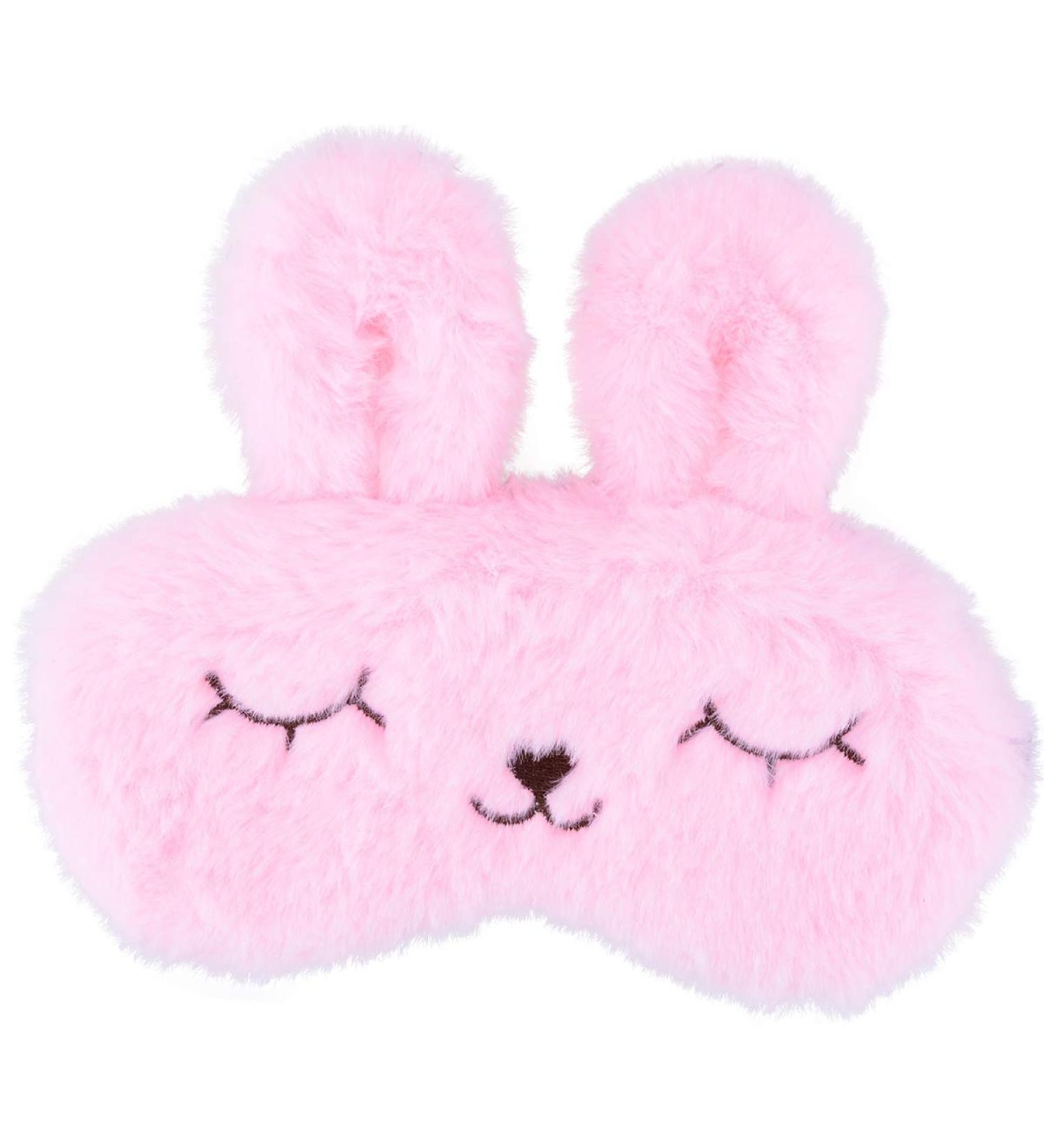 Ulife Mall Funny Cute Bunny Eye Mask for Sleeping Travel - Pink Plush Blindfold Sleep Mask for Kids, Girls, Boys, Women - Buy Online on GoSupps.com