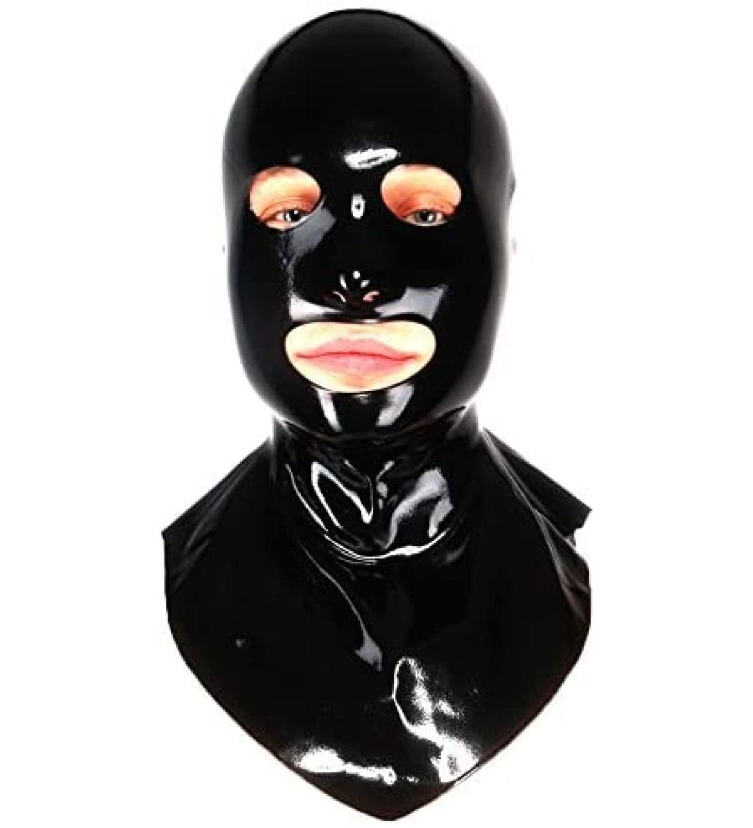 Buy Unisex Latex Rubber Executioner Mask - Black with Eye Nose & Mouth Holes | International Shipping - Buy Online on GoSupps.com
